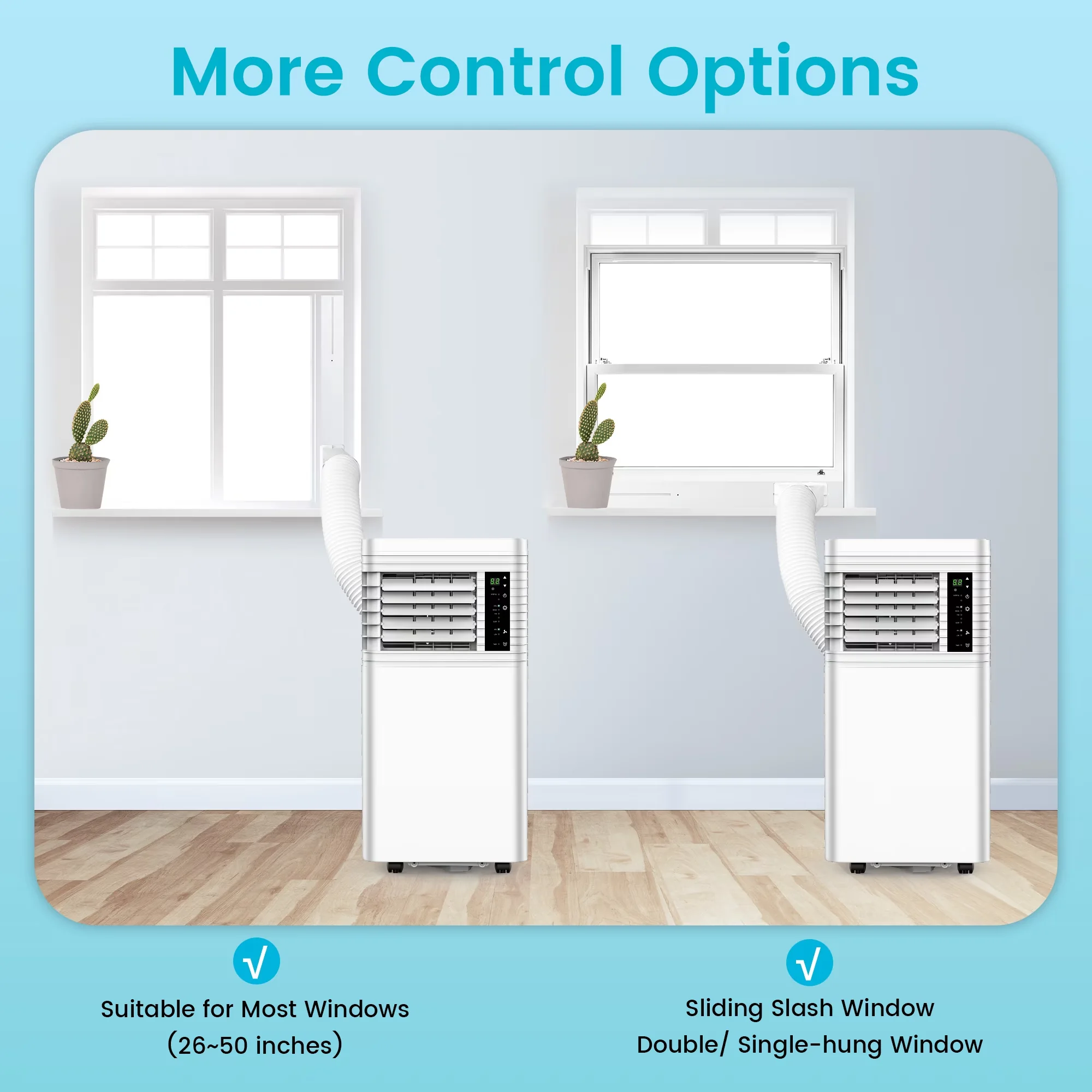 Reliable Air Conditioner with 8000 BTU, Remote Controlled - White for Rooms Model F59518