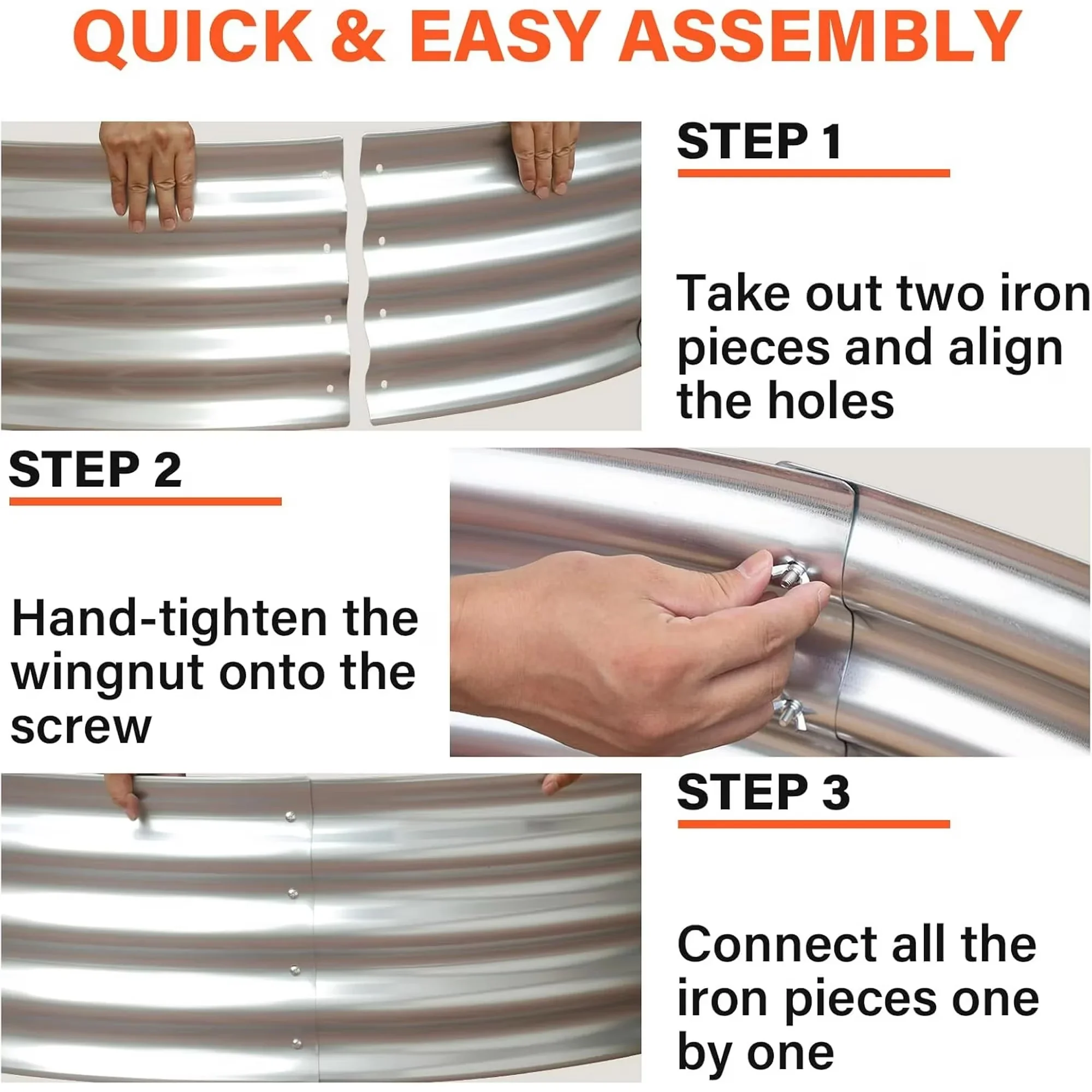 Reliable Outdoor Heating with Rust Resistant, Heavy Duty Steel Fire Pit Silver - Silver Metal Model 3CEBB4