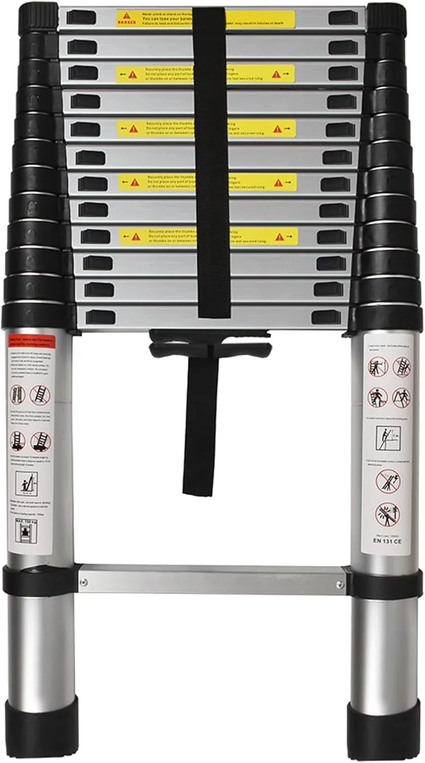 Ladders And Step Stool Premium with Collapsible, One-Button Retraction Extension Ladder - Aluminum Model E9E44B