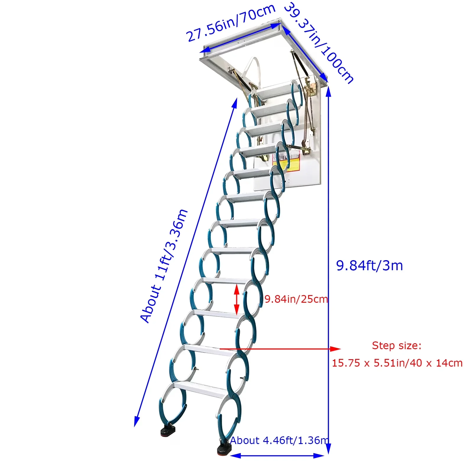 Innovative Ladders And Step Stool - Steel Blue 84ft for Daily Use Model B04DC7