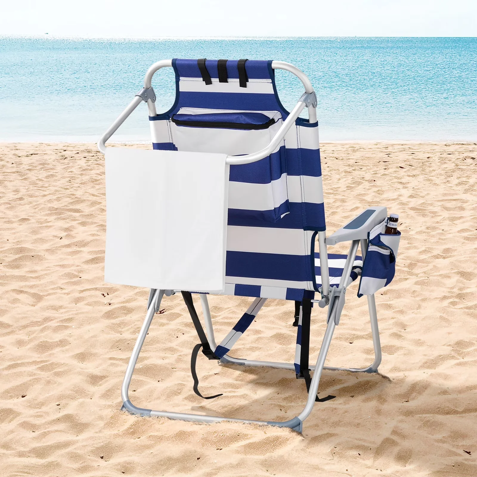 Reliable Beach Chair with Weather-Resistant, Folding, Waterproof - Blue Model C0BBD2