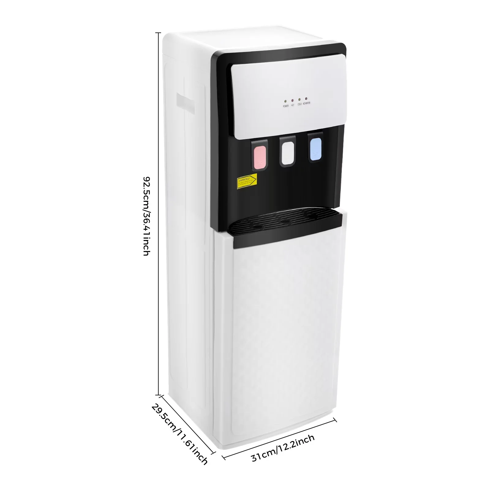 Sleek Water Filtration with 110V, 110V Dispenser Bottom Loading Cooler - White Pp Model D6C22B