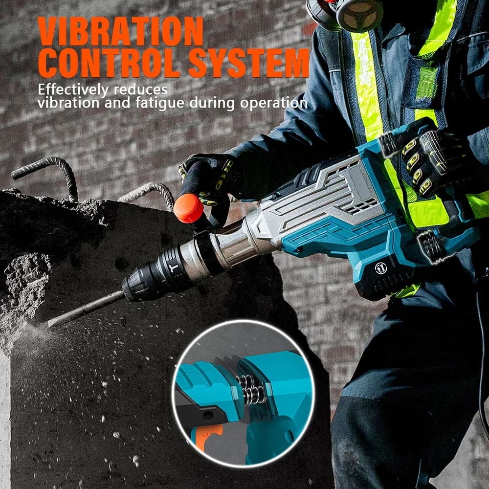 Reliable Drills Driver with 1700W, 360 Degree Adjustable - Silver And Blue 25 lbs Model CF5E79