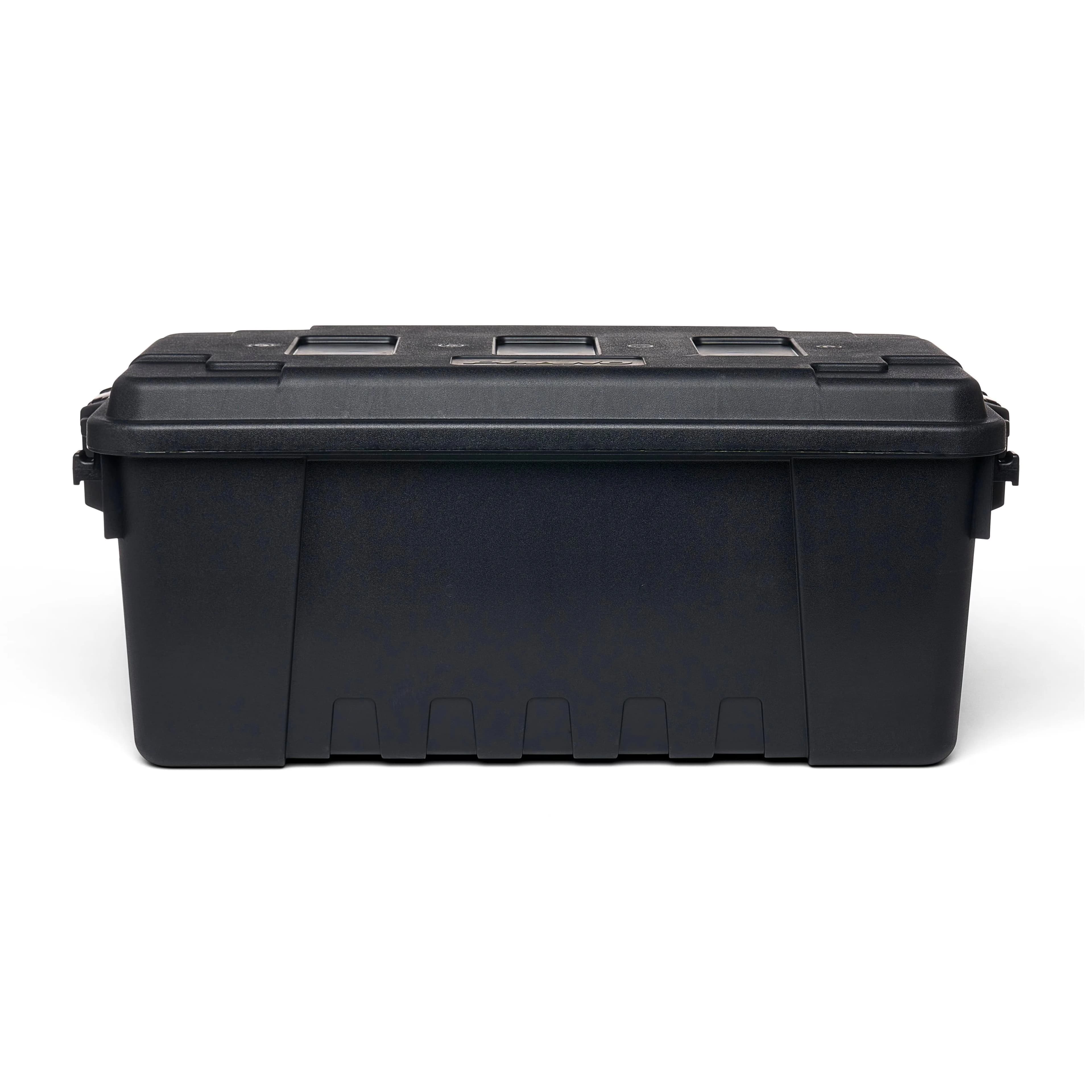 Professional Garage Storage Supply with Lockable, 17-Gallon Lockable Box - Black Plastic Model A83C3E