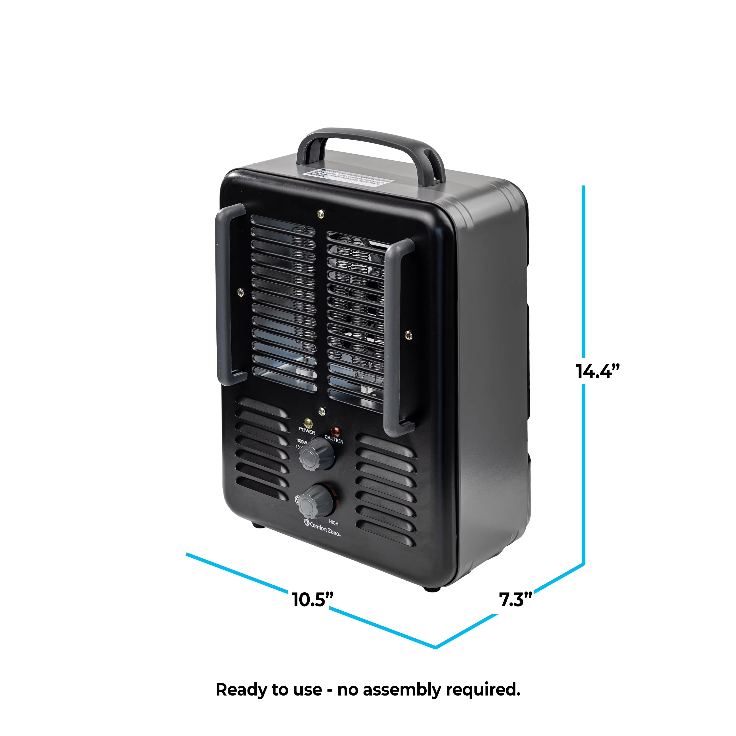 Stylish Portable And Electric Space Heater with Automatic Shutoff, Thermostat, Black - Black Model D371D9