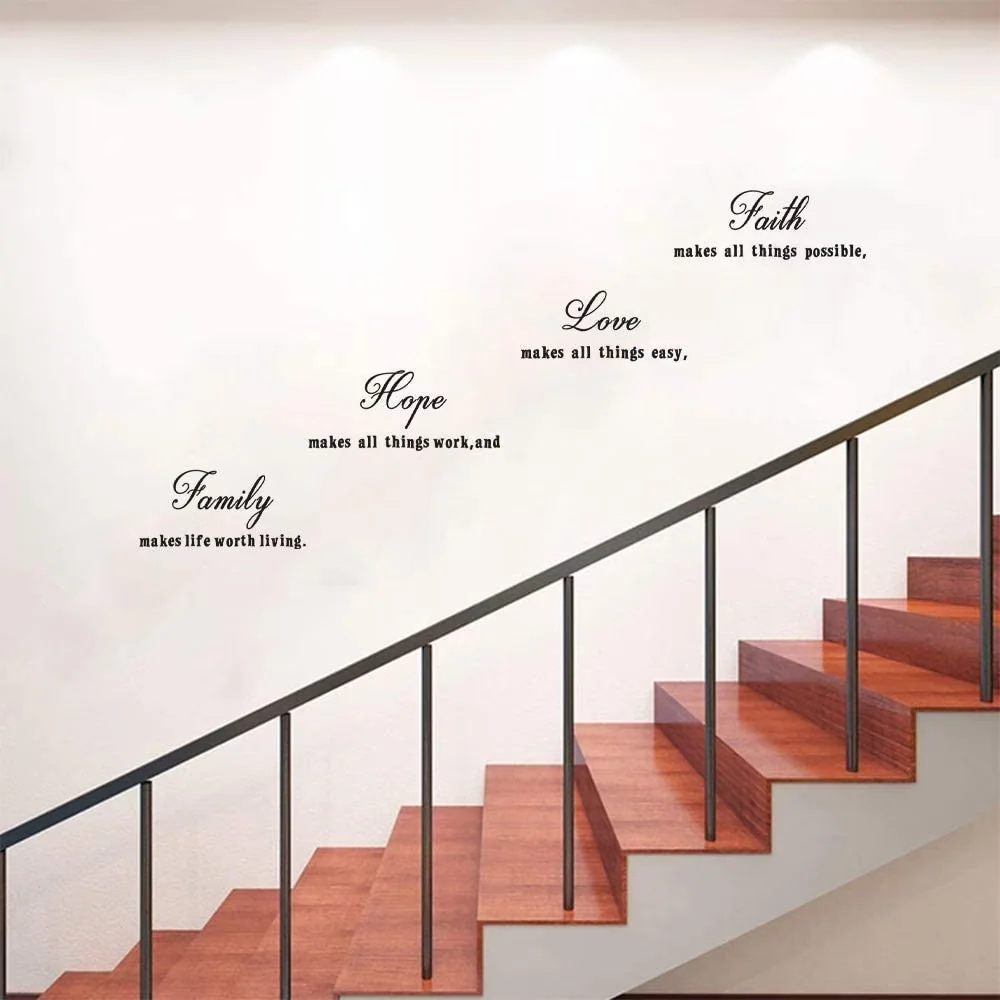 Stylish Wallpaper Wall Decals Wall Covering with Flexible, Removable DIY Saying Art Sticker - Black Pvc for Living Room, Bedroom Model C85787
