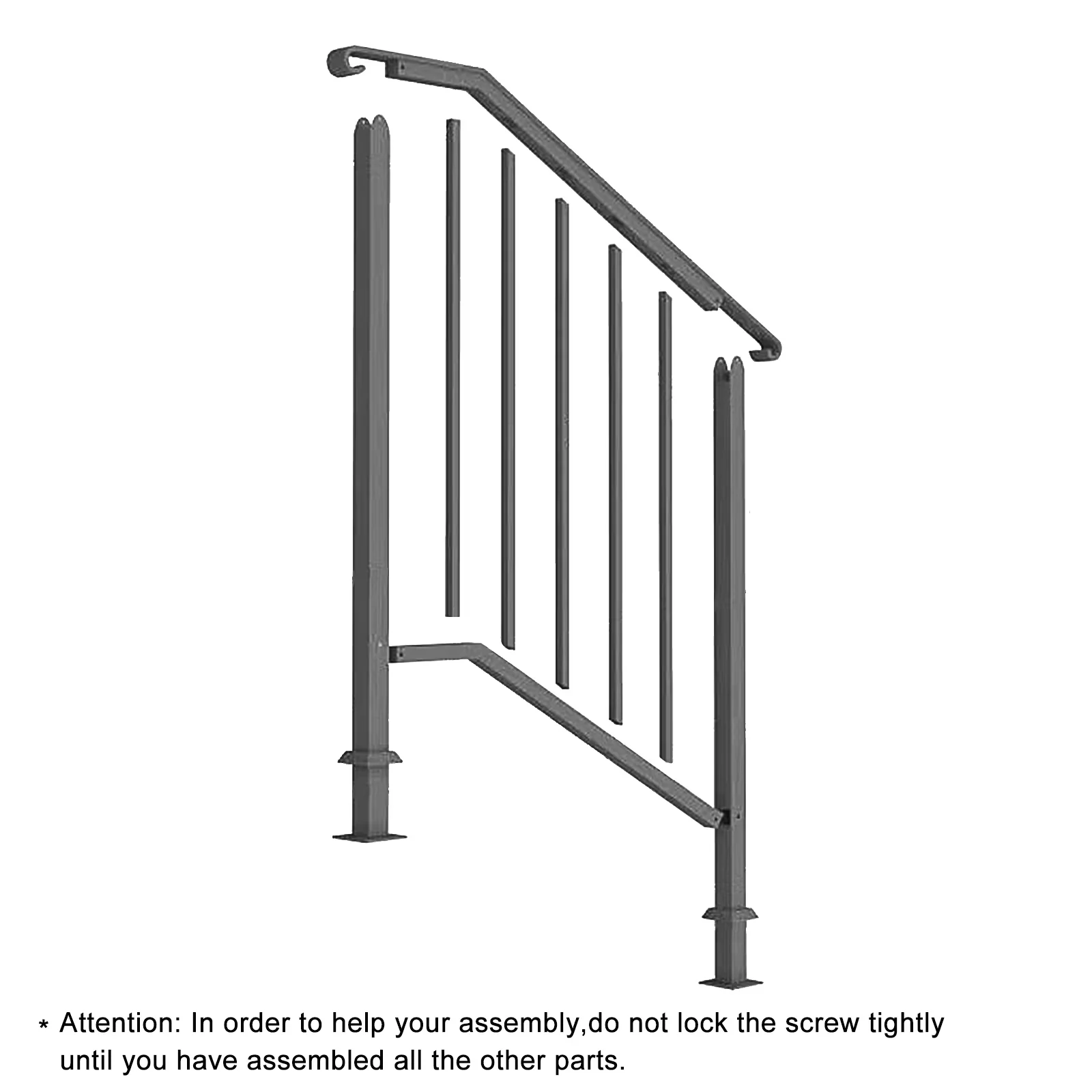 Classic Building Material with Easy To Assemble - Wrought Iron Black 1-3 Model 73786B