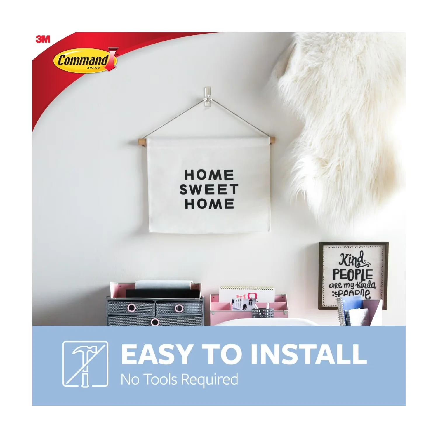 Damage-Free Hanging Durable with Wall-Mountable, Easy Installation, Clear Medium Crystal Hooks - Plastic Clear Model 7F4BF1