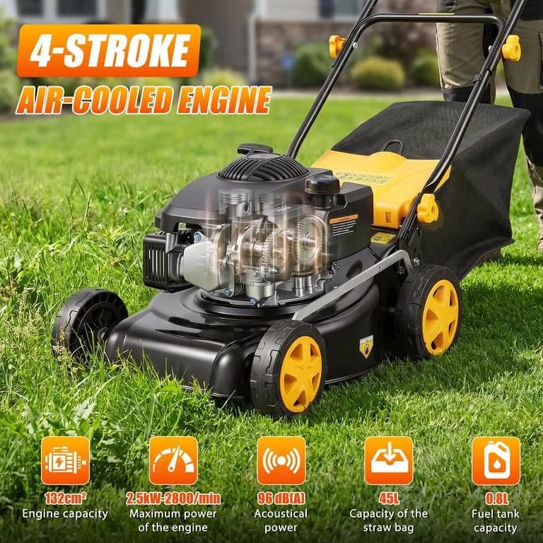 Stylish Riding Lawn Mower with Material: Metal, Plastic, 4-Stroke 132CC Engine for Home, Commercial - Model AC73CF