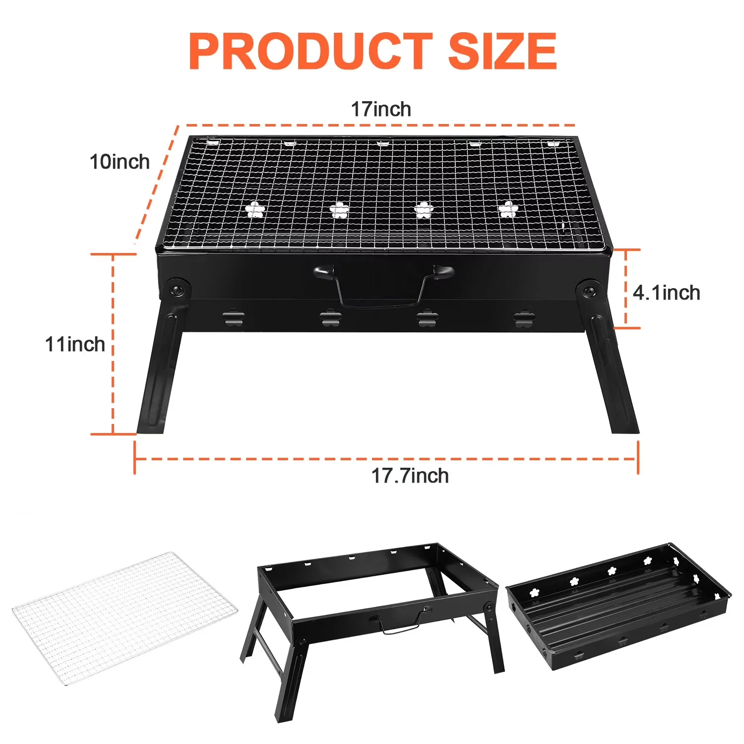 Stylish Flat Top Grill with Warming Rack, Bluetooth Enabled - Black Metal for Outdoor, Small Model 903555