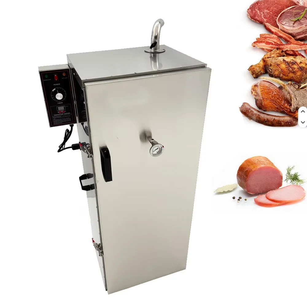 Innovative Smoker with Digital Display - Silver Stainless Steel Vertical Model 25F4B8