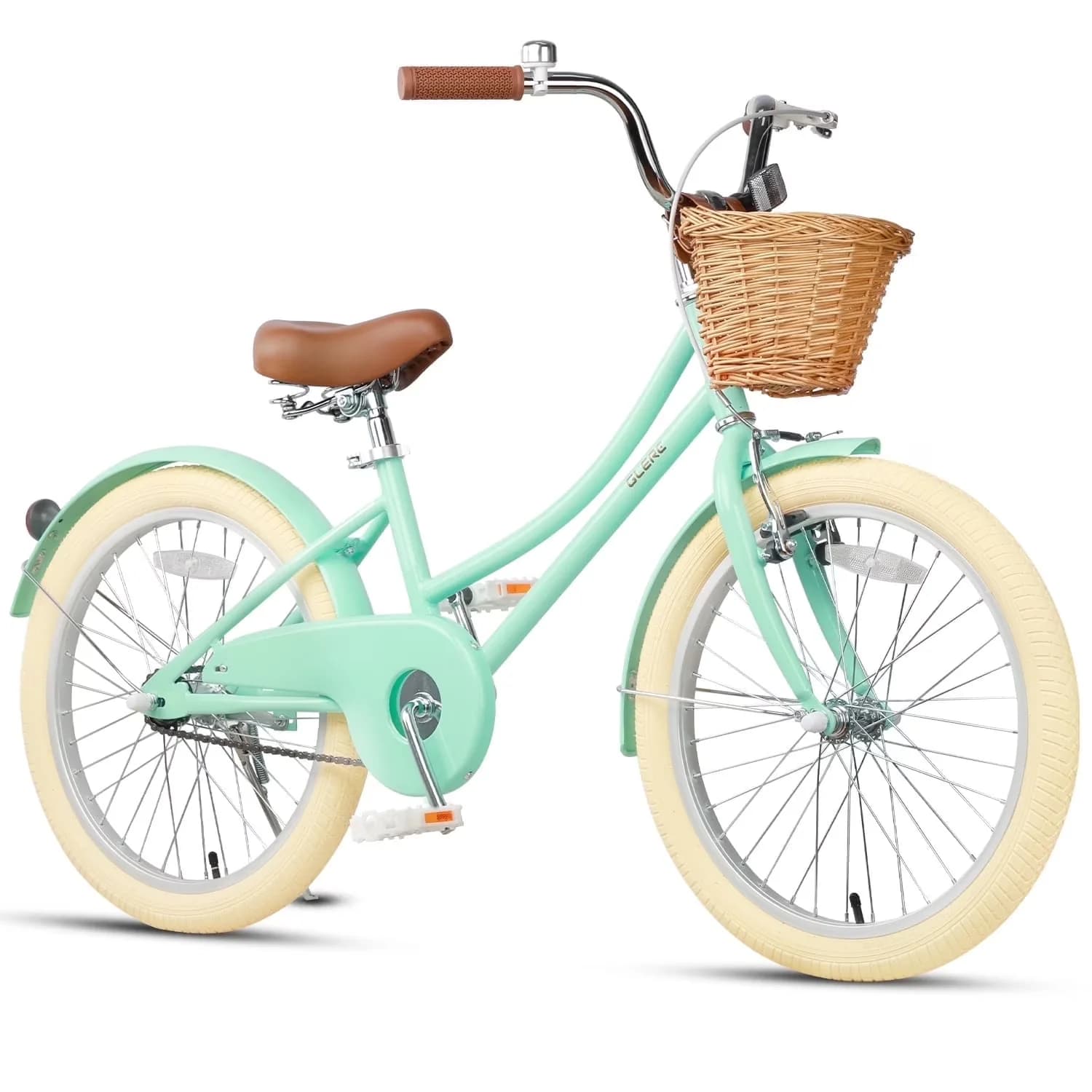Classic Cruiser Bike with Adjustable Handlebar Height, Adjustable Seat Height, Little Molly 20 inch Kids Girls - Green Model C52130