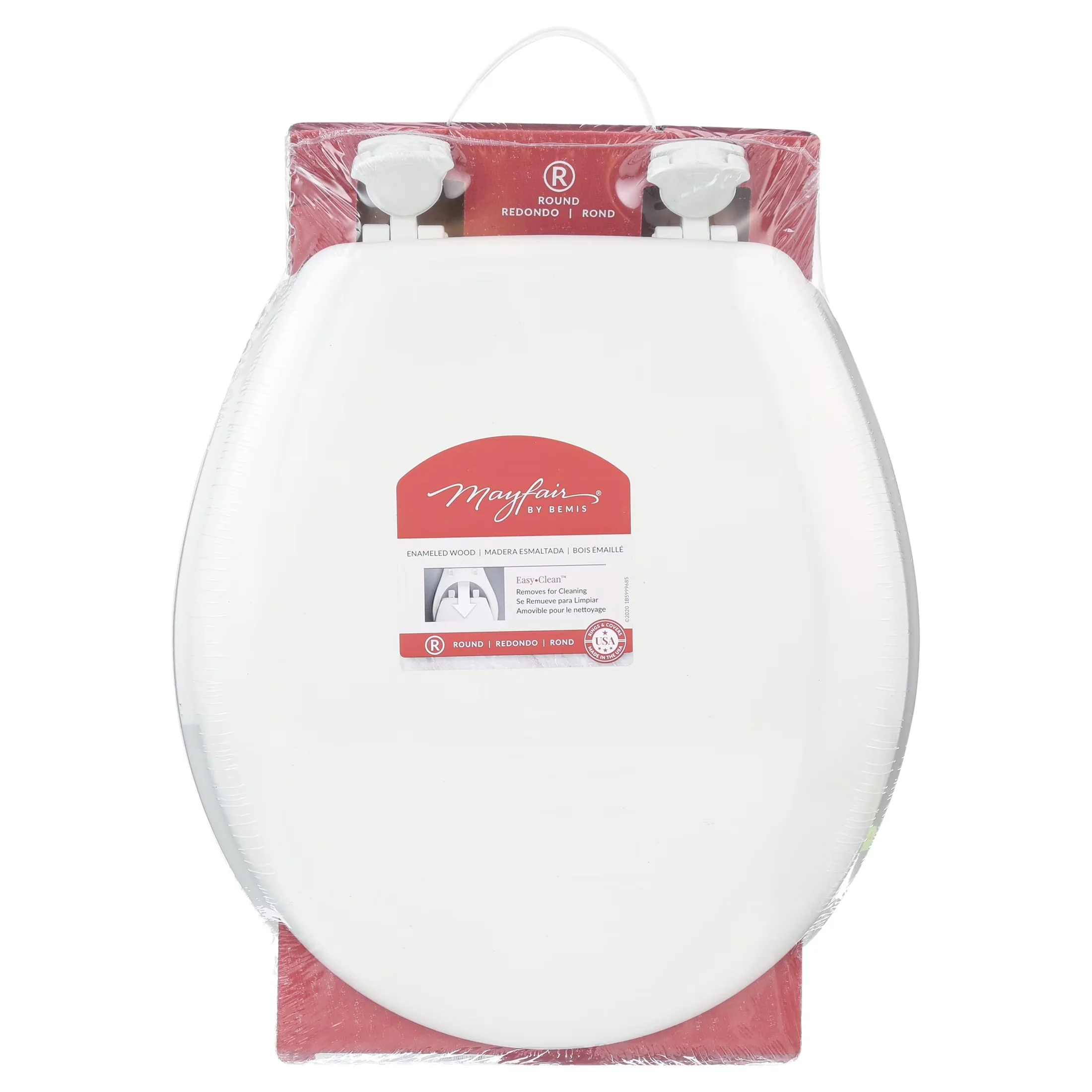 Toilet Seats And Lid Premium with Quick Release, Easy To Install - Enameled Wood White Model 13BFA3