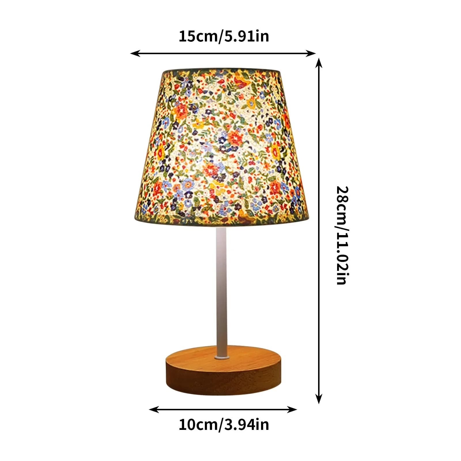 Lamp Innovative with LED, Battery - Multicolor Wood for Patio, Bedroom Model B47F7C
