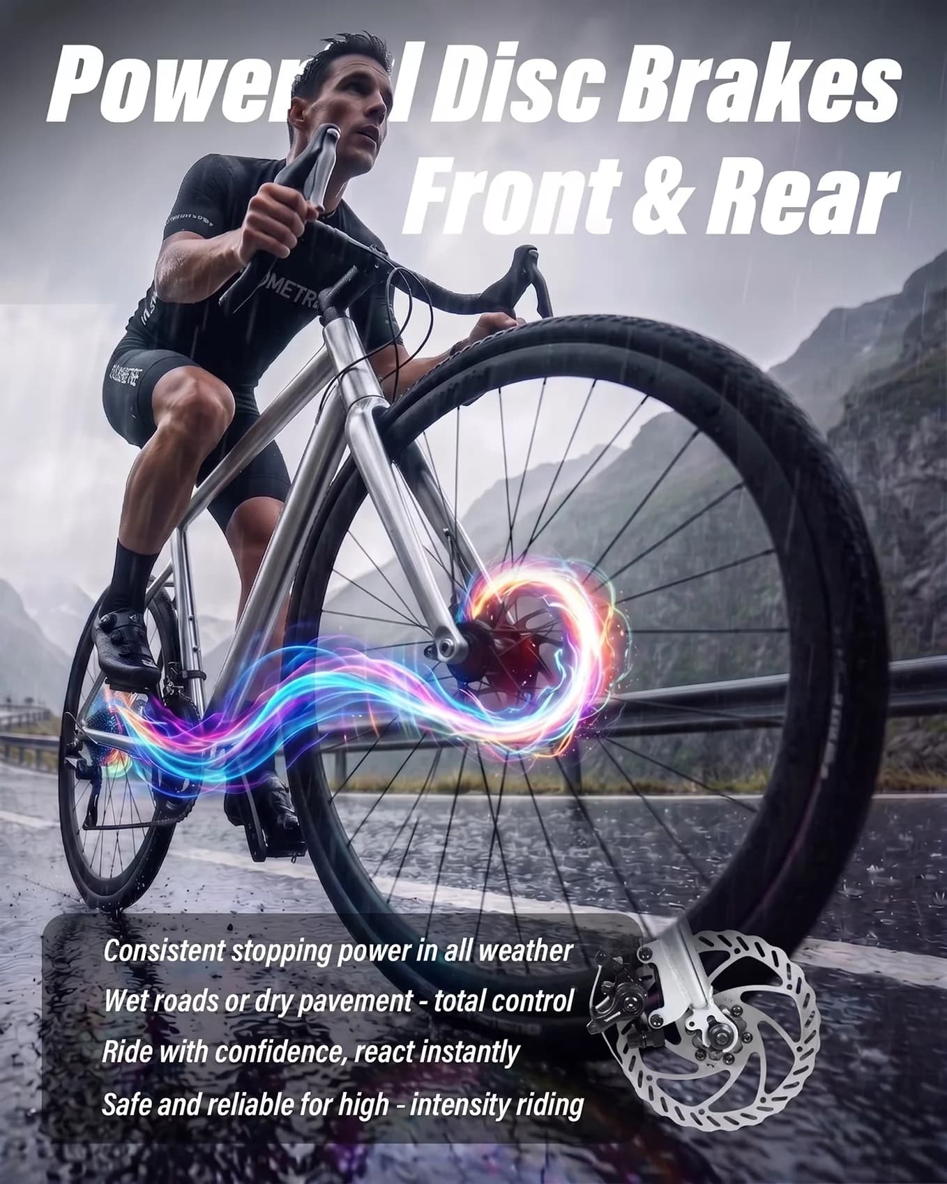 Quality Road Bike with Adjustable Speed, Lightweight, Adjustable Handlebar Height - Silver Model 495669