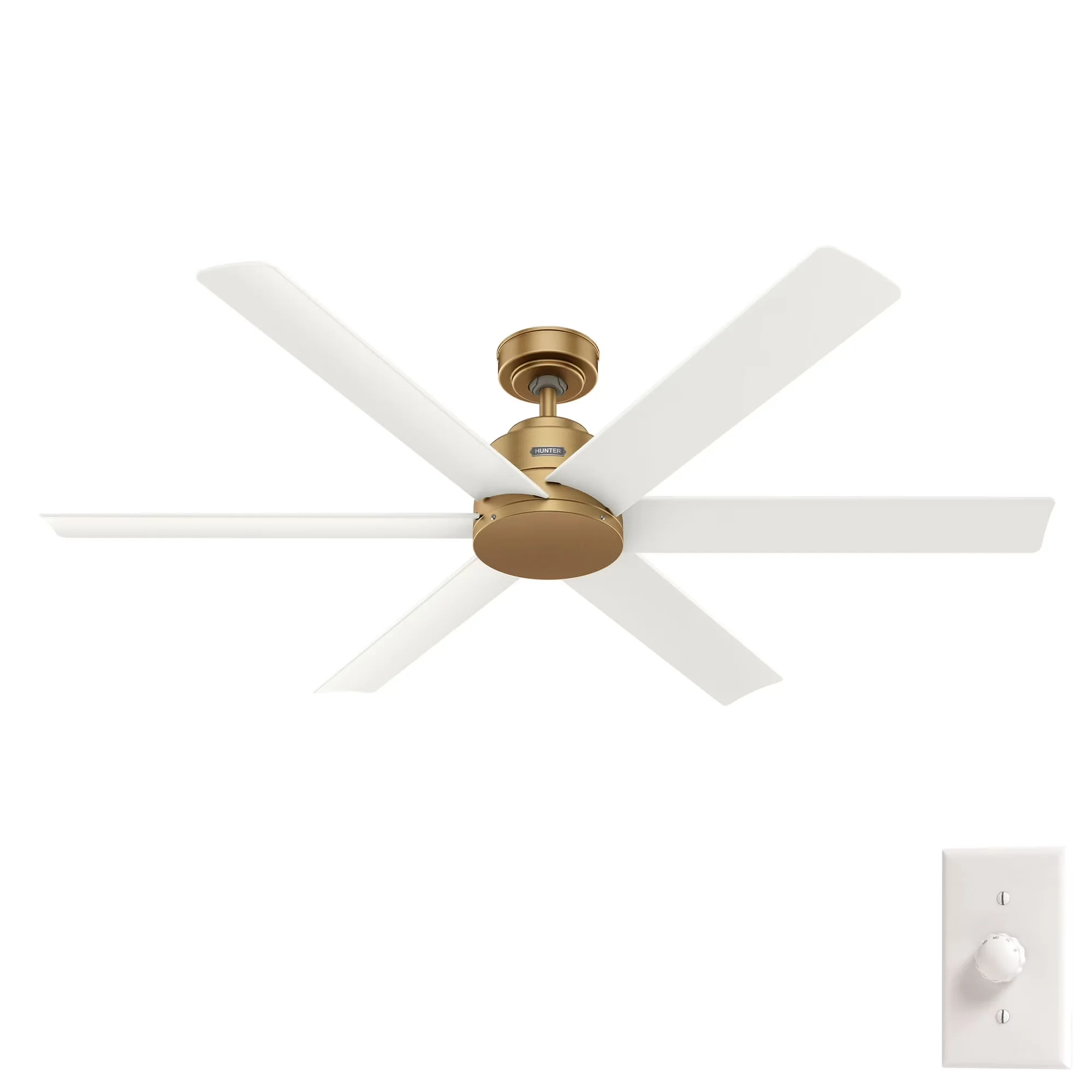 Essential Ceiling Fan with Energy Efficient, Remote Controlled - Gold Not Included Zzz Model 7764E0