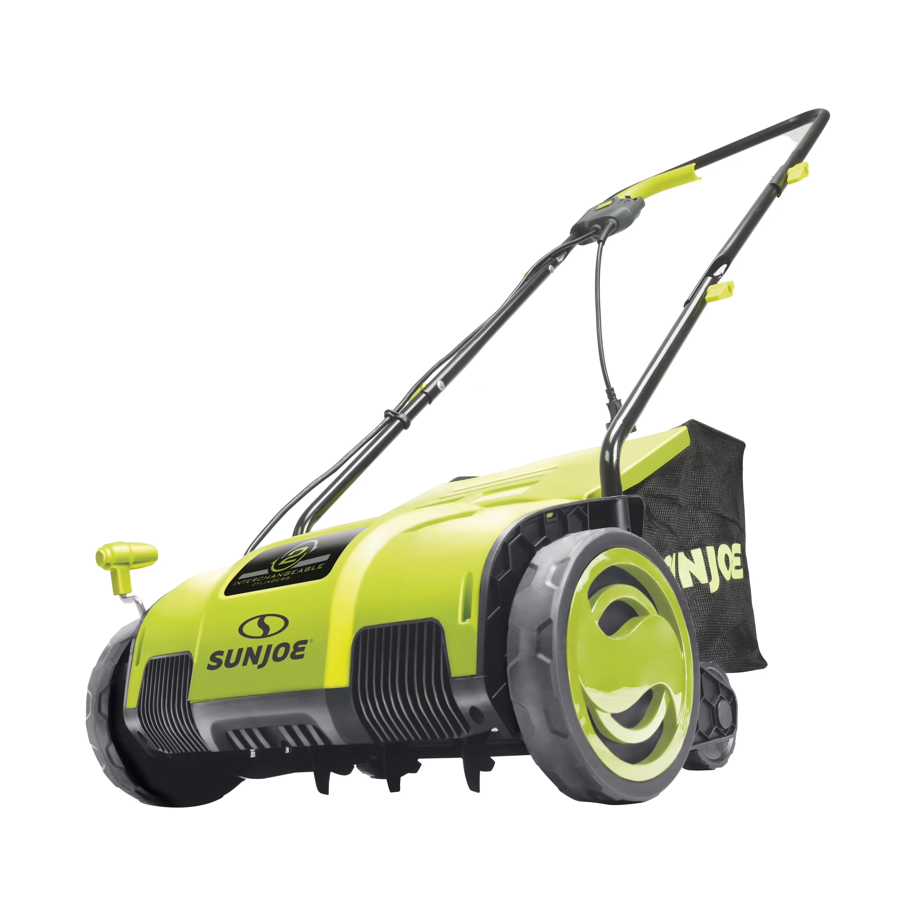 Essential Trillers Cultivator with Bagger, Tool-Free Adjustments - Green Model E01BBD