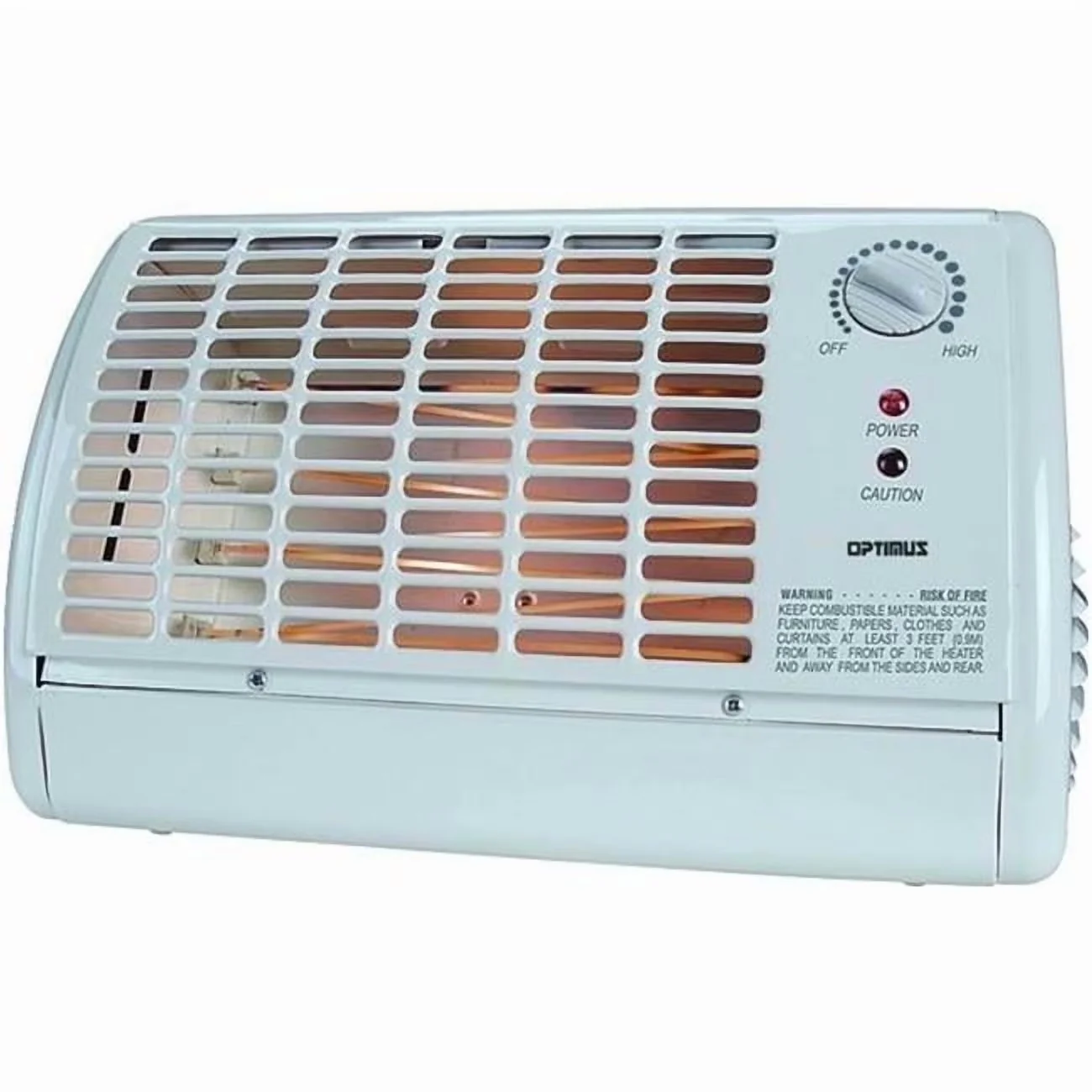 Portable And Electric Space Heater Efficient with Automatic Shutoff, Fan Forced Radiant With Thermostat - Multicolor, White Model C52BCC