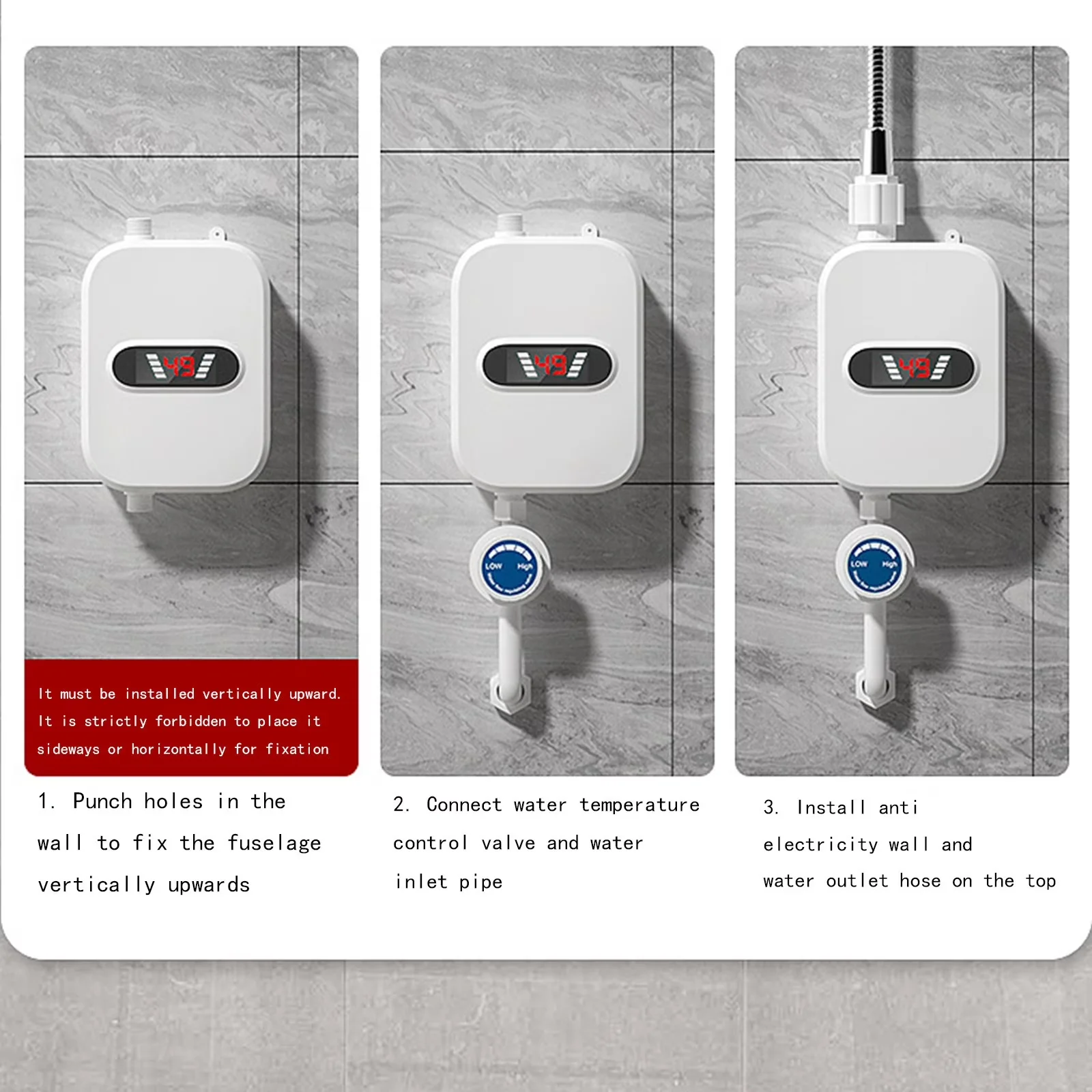 Kitchen Renovation Durable with 3000W, 110V, Easy Installation for Kitchen, Bathroom - Model B69B49