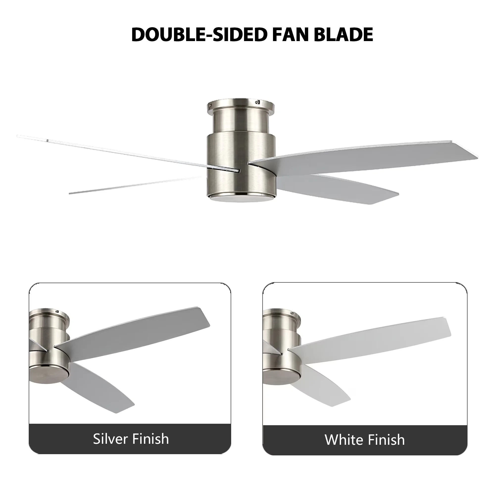 Ceiling Fan Premium with Remote Controlled, Modern, Remote control - Silver Model DBA8D7