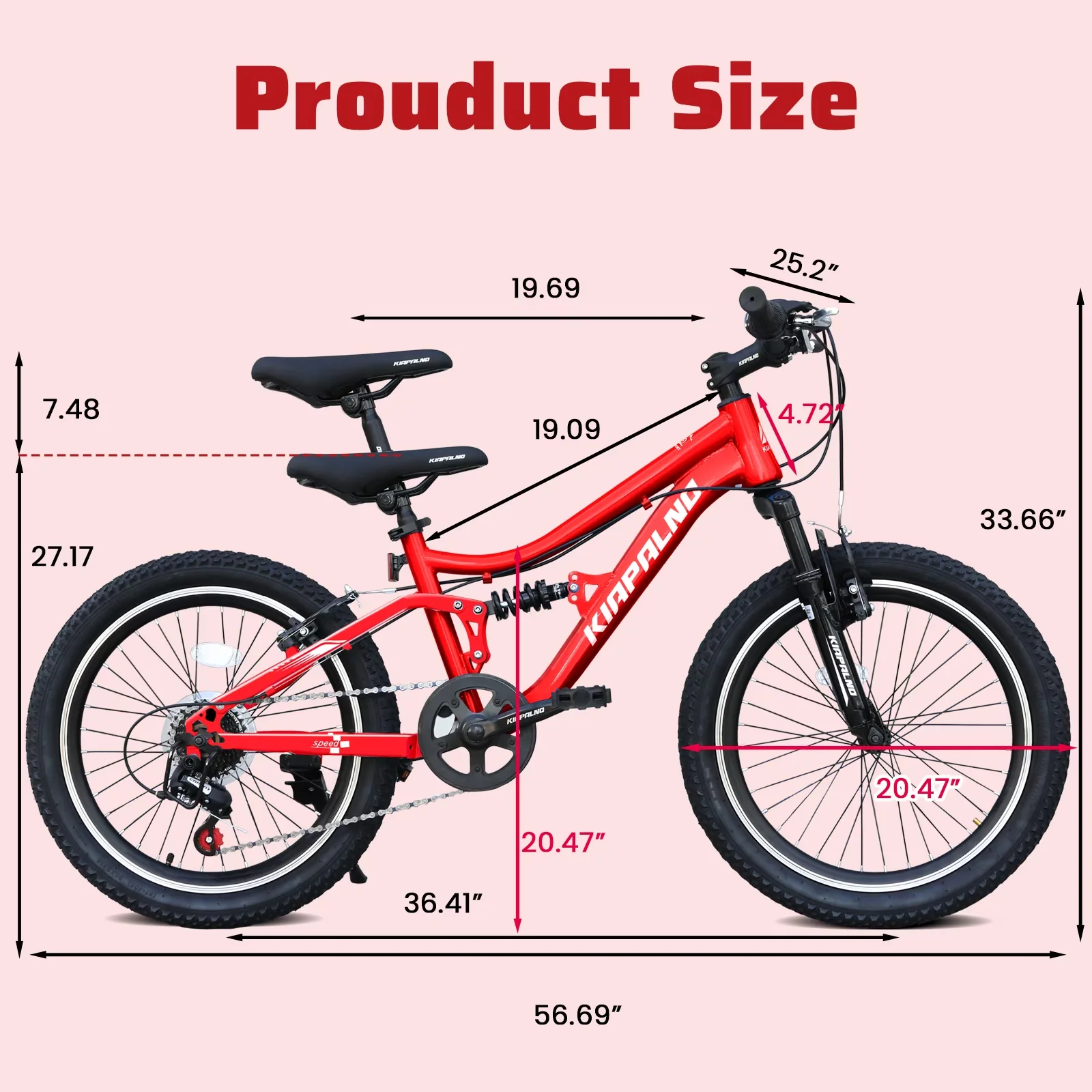 Compact Road Bike with 20-Inch Mountain, Gears: 7-speed twist shifter, Brake Type: Front & rear V-brakes (dual) - Off-White Model 465DCD