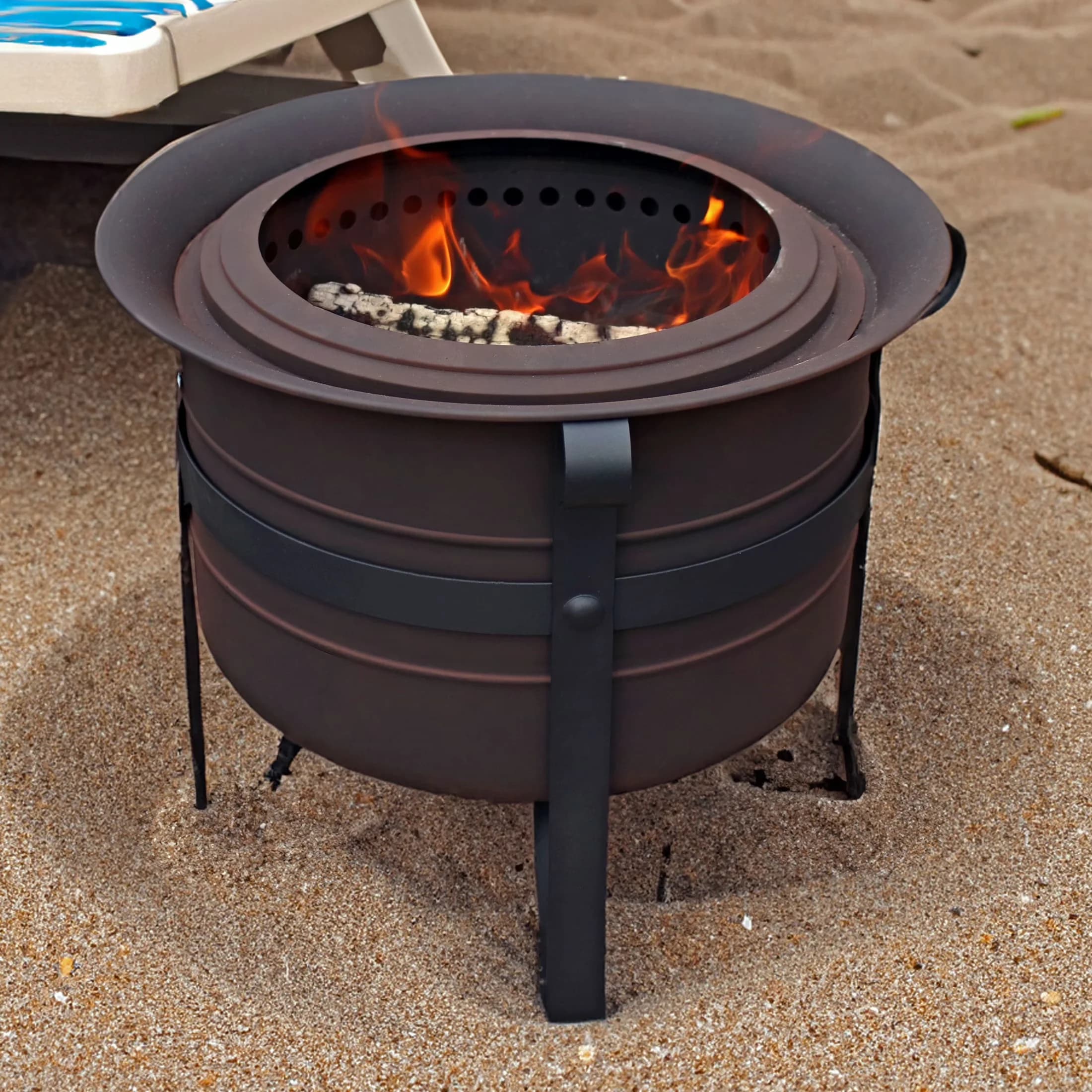 Premium Outdoor Heating with Rust Resistant - Bronze Steel Round - Professional Series Model A4E801