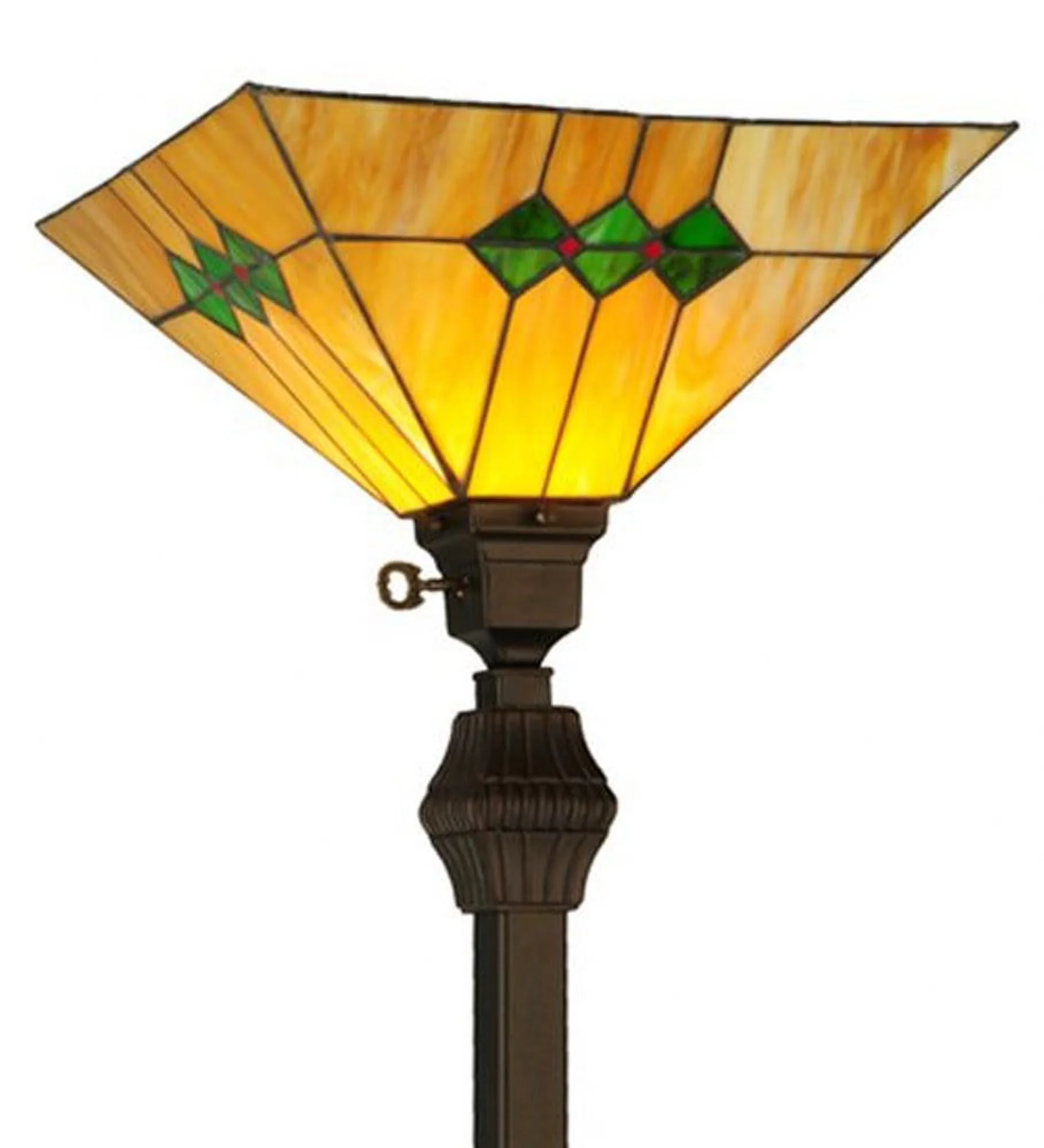 Floor Lamp Quality with Traditional, Torchiere Lamps, Martini Mission Collection - Metal Black Model E863CD