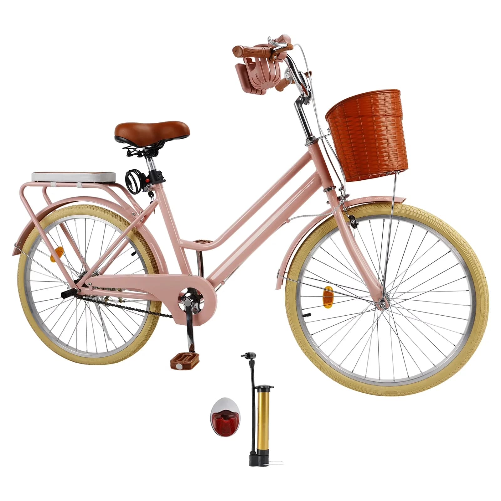 Cruiser Bike Essential with Adjustable Handlebar Height, Adjustable Seat Height - Pink Model F37E48