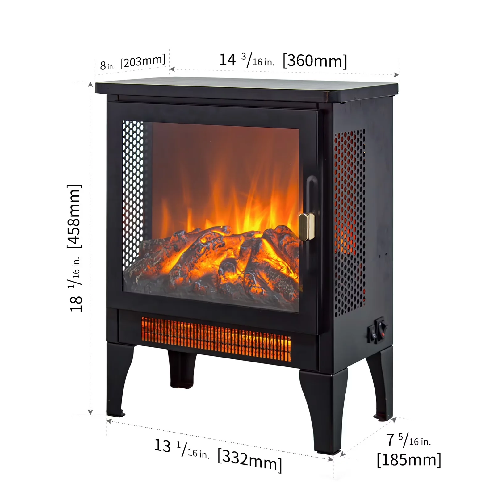 Classic Portable And Electric Space Heater with Removable, Modern - Black Model 463C58