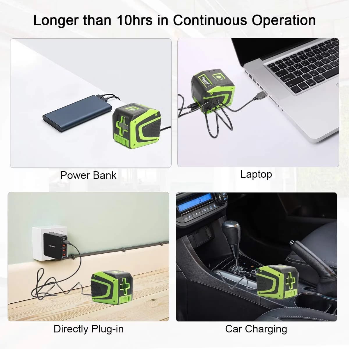 Premium Measuring Layout with Battery, Lightweight, 1 x Multilingual User Manual - Green Abs Model 5C9E42