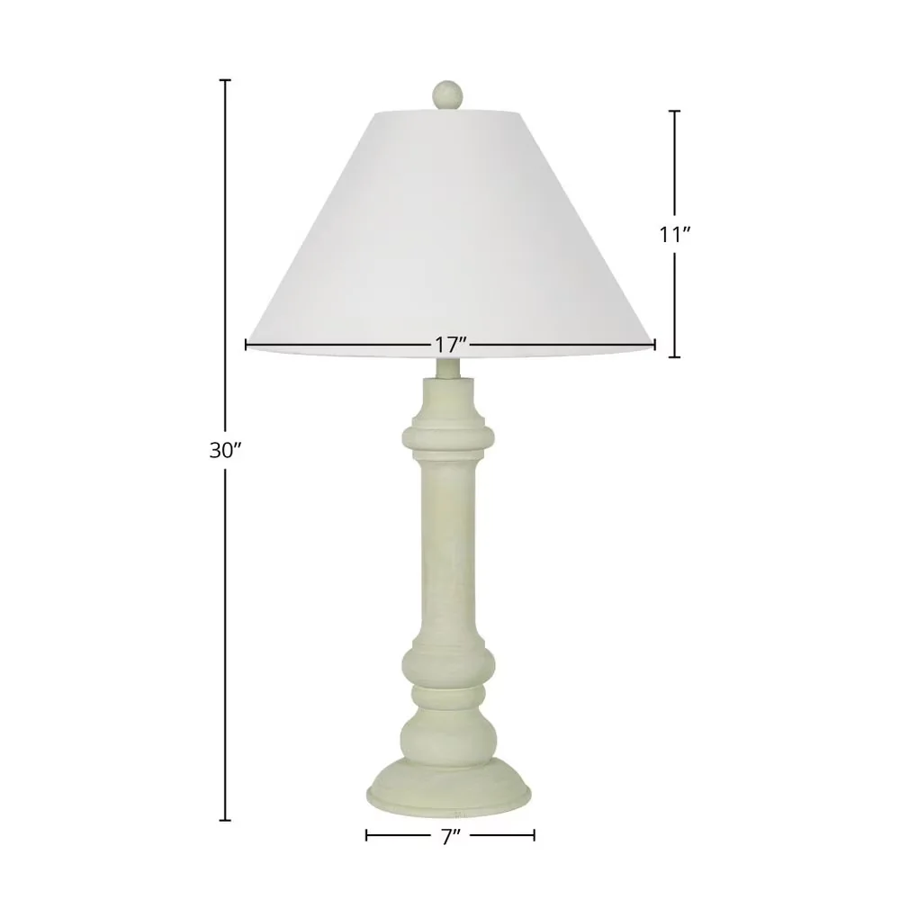 Table Lamp Durable with LED, Traditional, Dimmable - Green Polyresin for Daily Use Model F2EA83