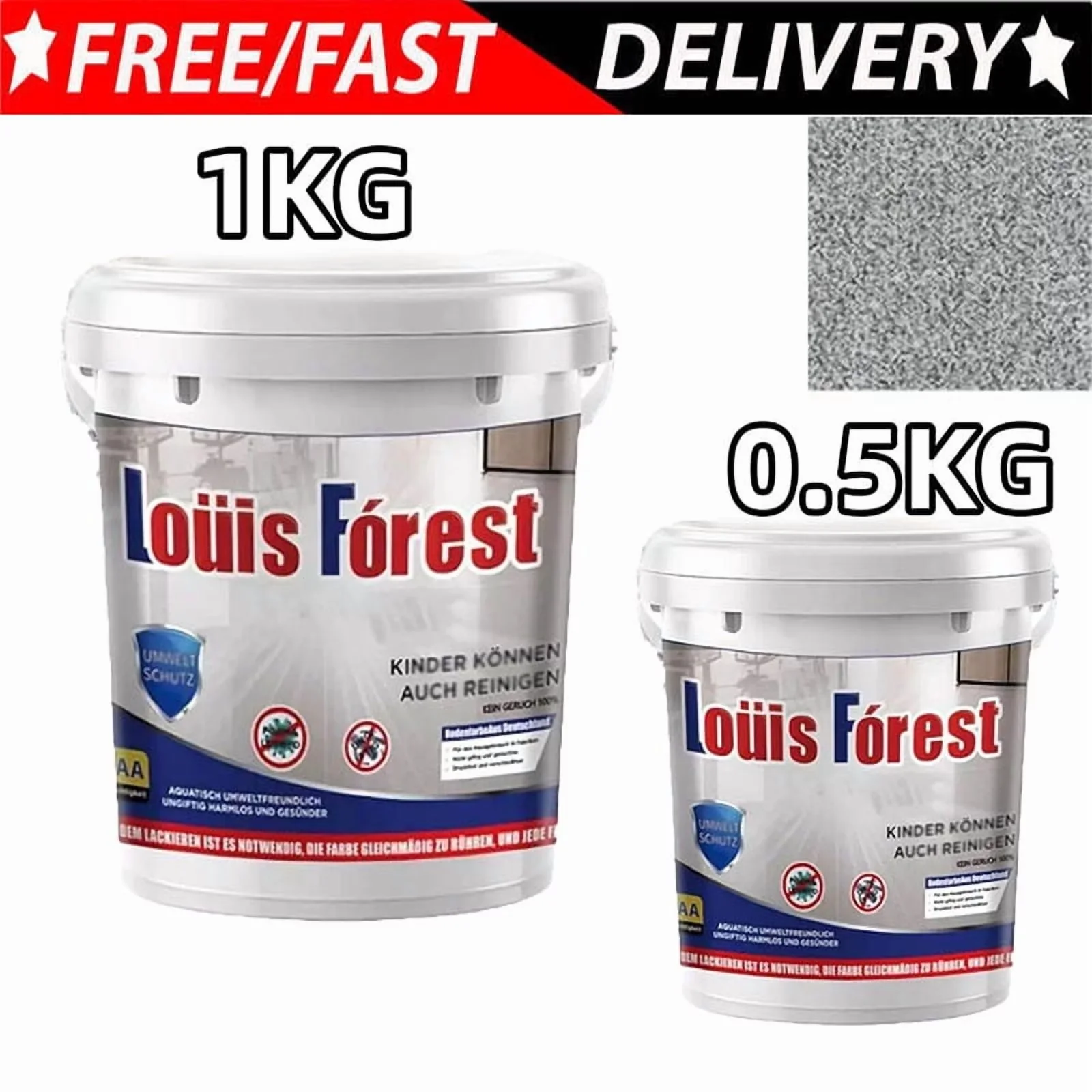 Sleek Adhesives Glues In Paint Supplies Tool with Waterproof, Durable, Louis Forest Epoxy Floor - Beige 0.5KG Model F529B9