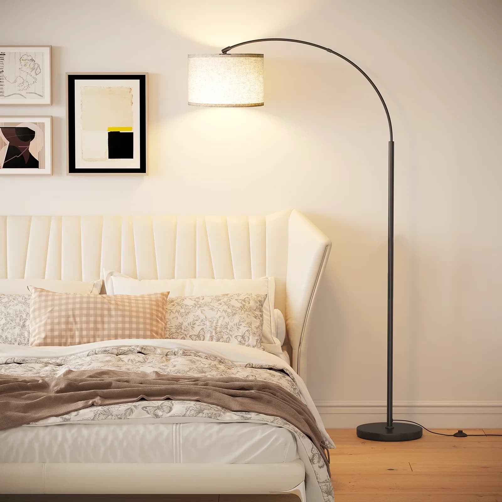 Quality Floor Lamp with LED, 9W, Eco Friendly - Metal Black for Study Room, Living Room Model 6FA144