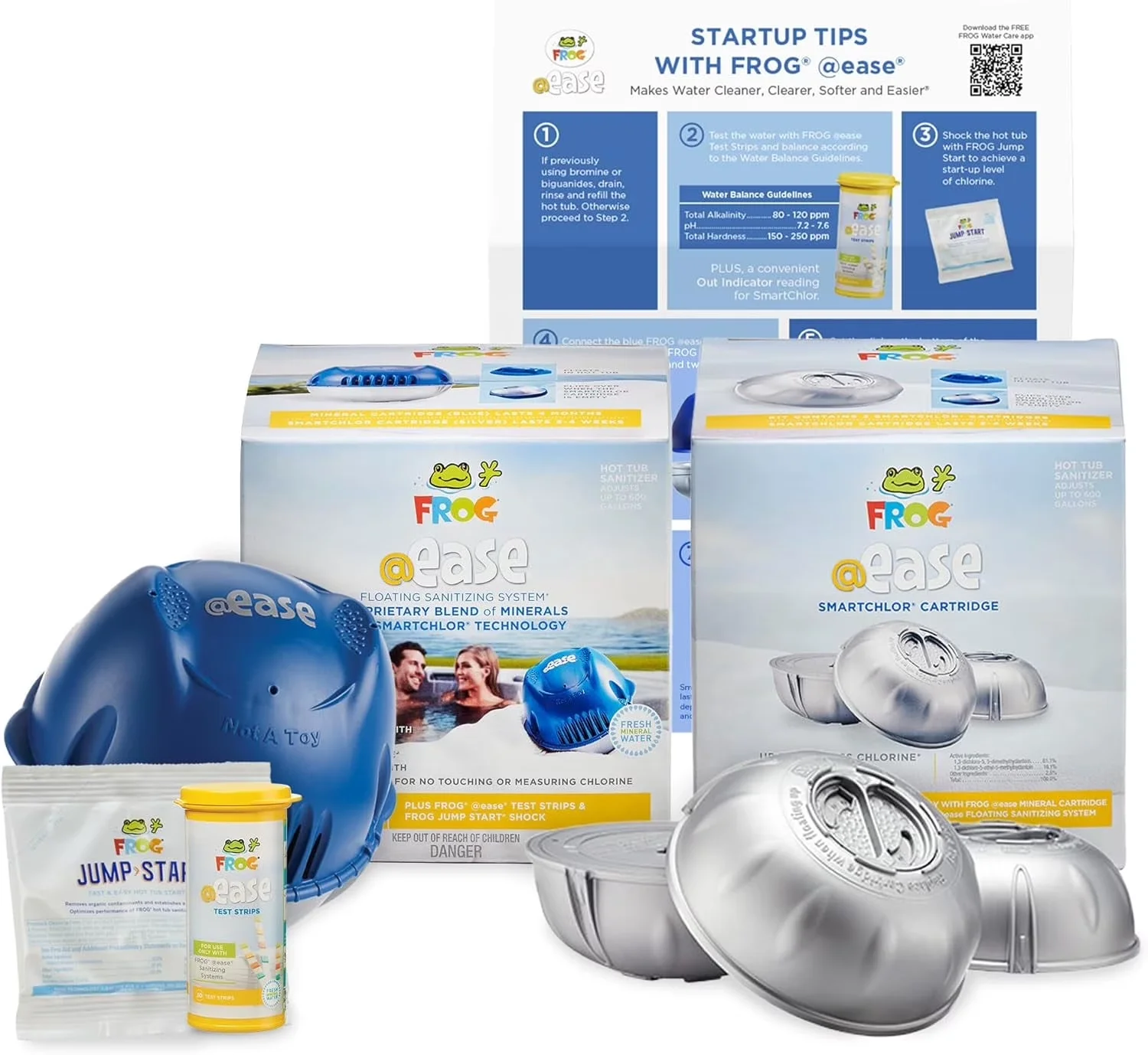 Durable Hot Tub with Self-Regulating Sanitizer Bundle - Ease - Satisfaction Guaranteed Model 0FDC66