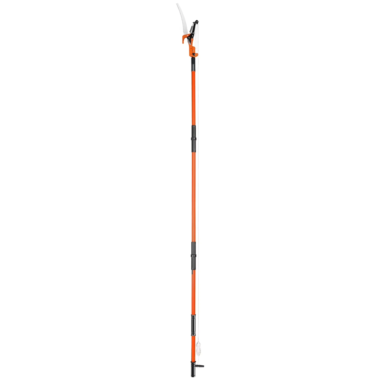 Efficient Pole Saw with Adjustable 7.3-27 ft Tree Cutter, Keen Steel Blade and Shears - Orange Model 26FD5A