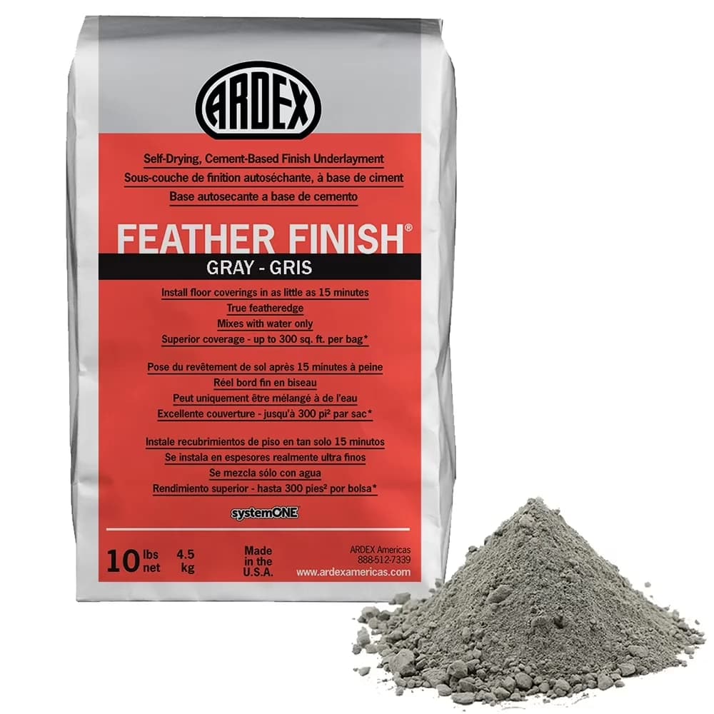 Durable Building Material with Coverage : 33.3 Sqft per bag at 1/8", Feather Finish 10 lb Bag Cement, Colour: Gray - Limestone Gray Model 35D658