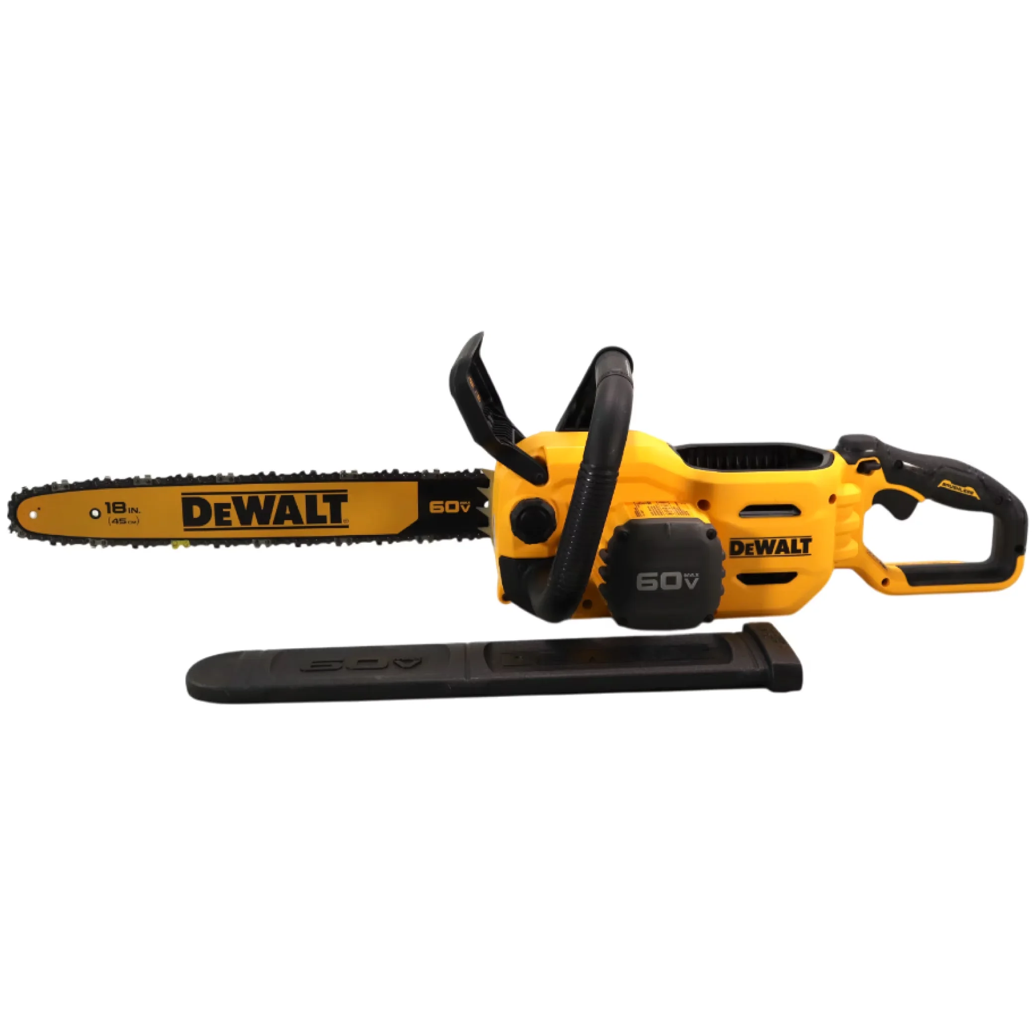 Chainsaw Stylish with Battery, 60V, 60V MAX Cordless - Yellow - Space-Saving Design Model 65992A