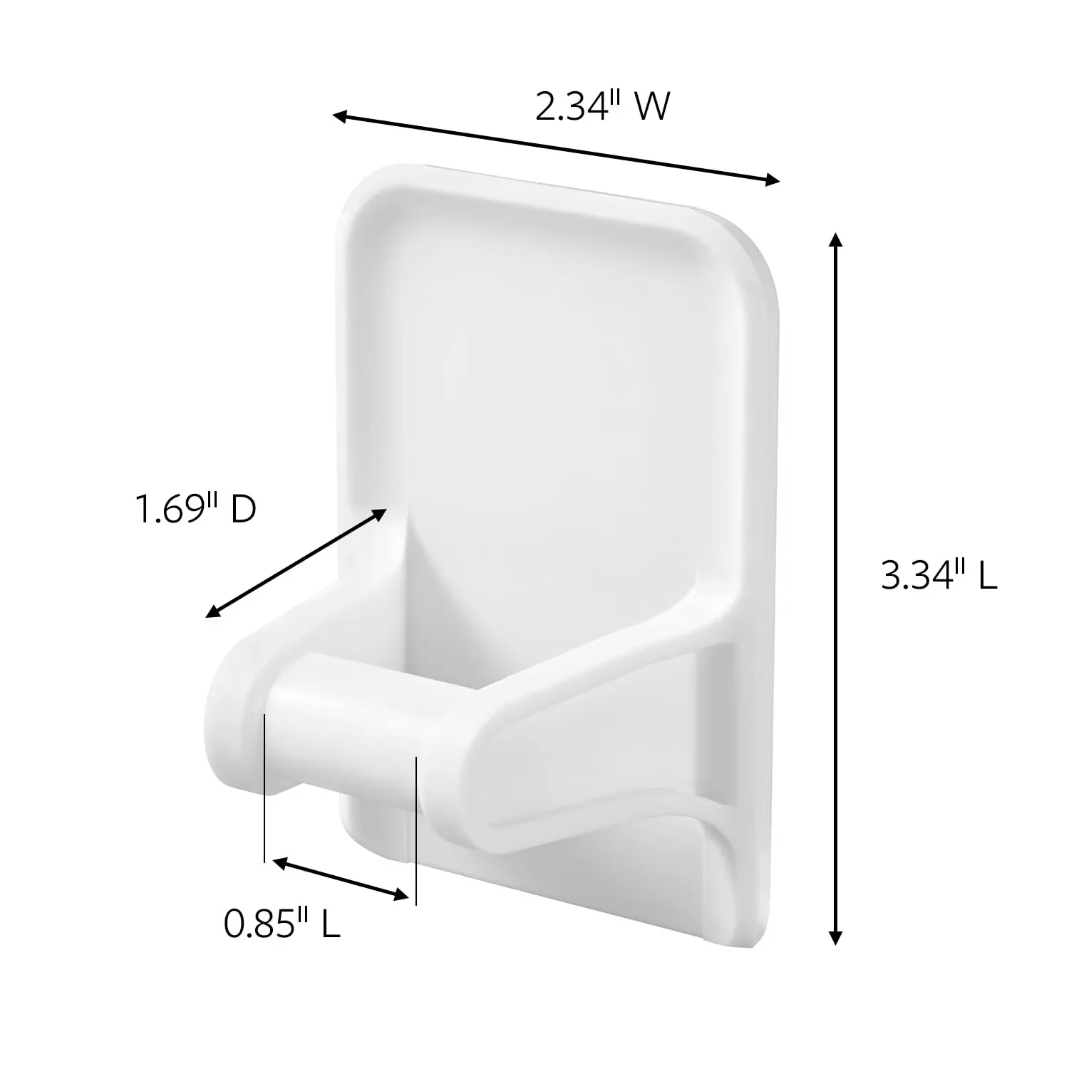 Essential Damage-Free Hanging with Wall-Mountable, Easy Installation, 2 White Hangers - Plastic White Model 14E6DF