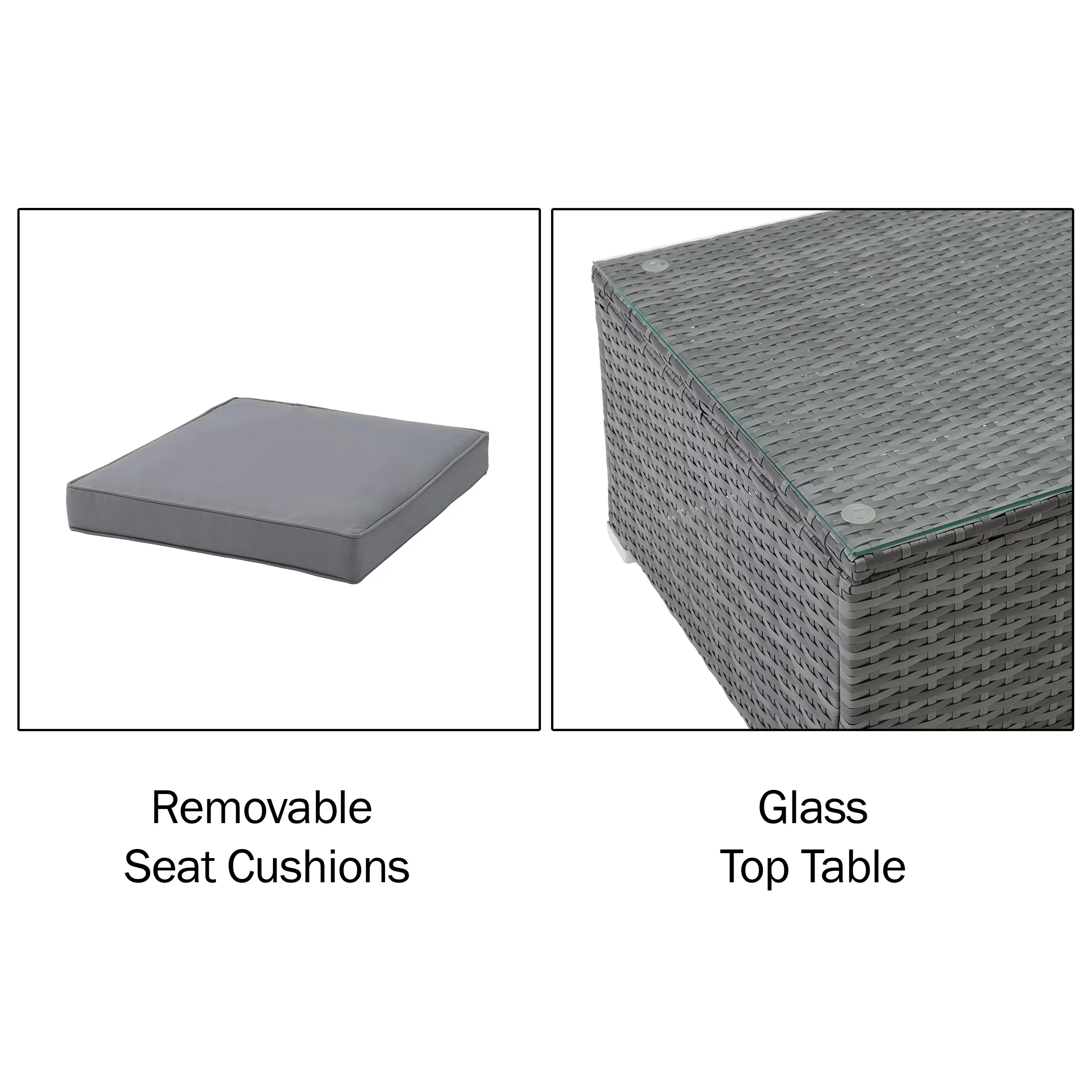 Outdoor Sofas Sectional Quality with COLOR - Gray and Blue., Gray - Gray Model CFCE57