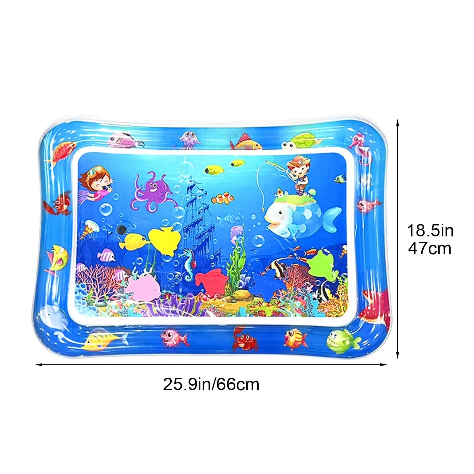 Inflatable Pool Innovative with Portable, Folding - A Plasticsa Fishing Theme Water Sensory Mat With Floating Toys Outdoor Summer... Model 7F288D