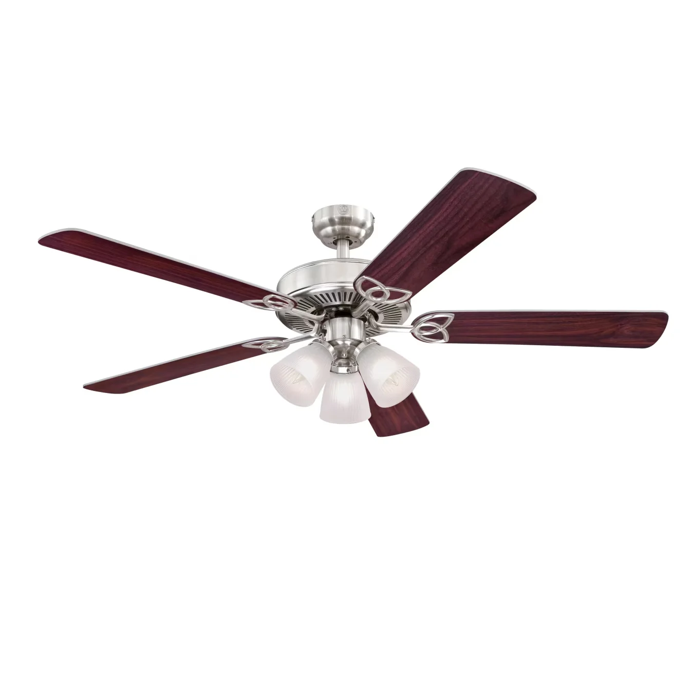 Durable Ceiling Fan with LED, Modern, Dimmable - Candelabra Base Brown Model B6B295