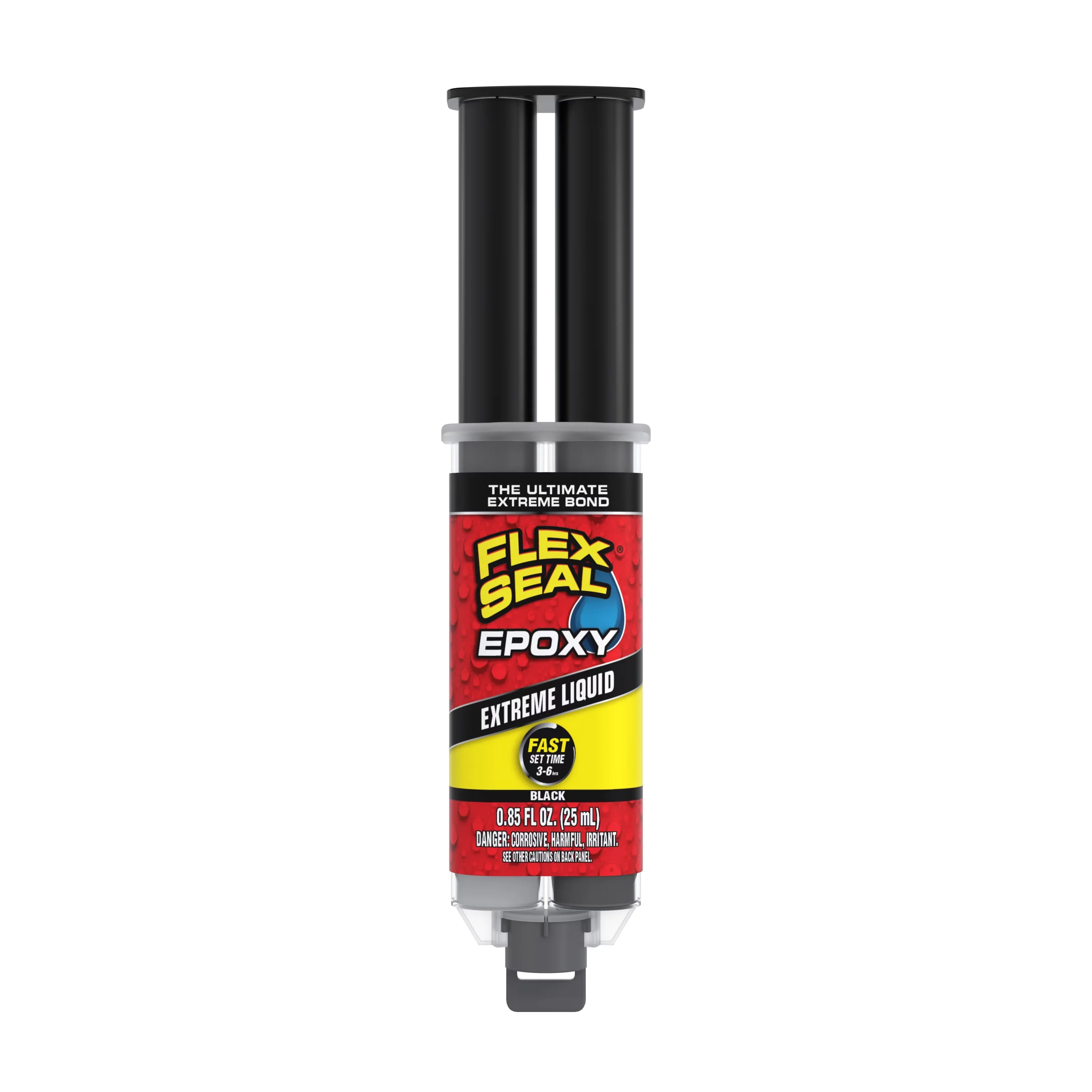 Stylish Building Material with Quick Drying, Multi-Purpose Weatherproof Adhesive, Color: Cures to a black finish. - Black 0.85 oz Model 458302