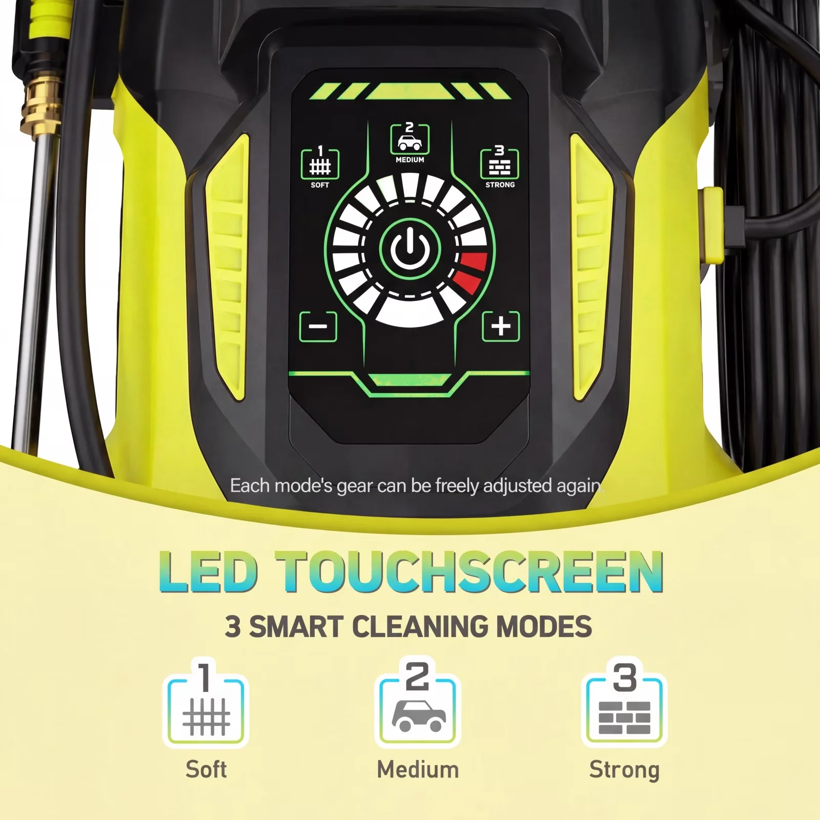 Quality Pressure Washer with Quick Connect Fittings, Kink Resistant Hose - Model B24D91