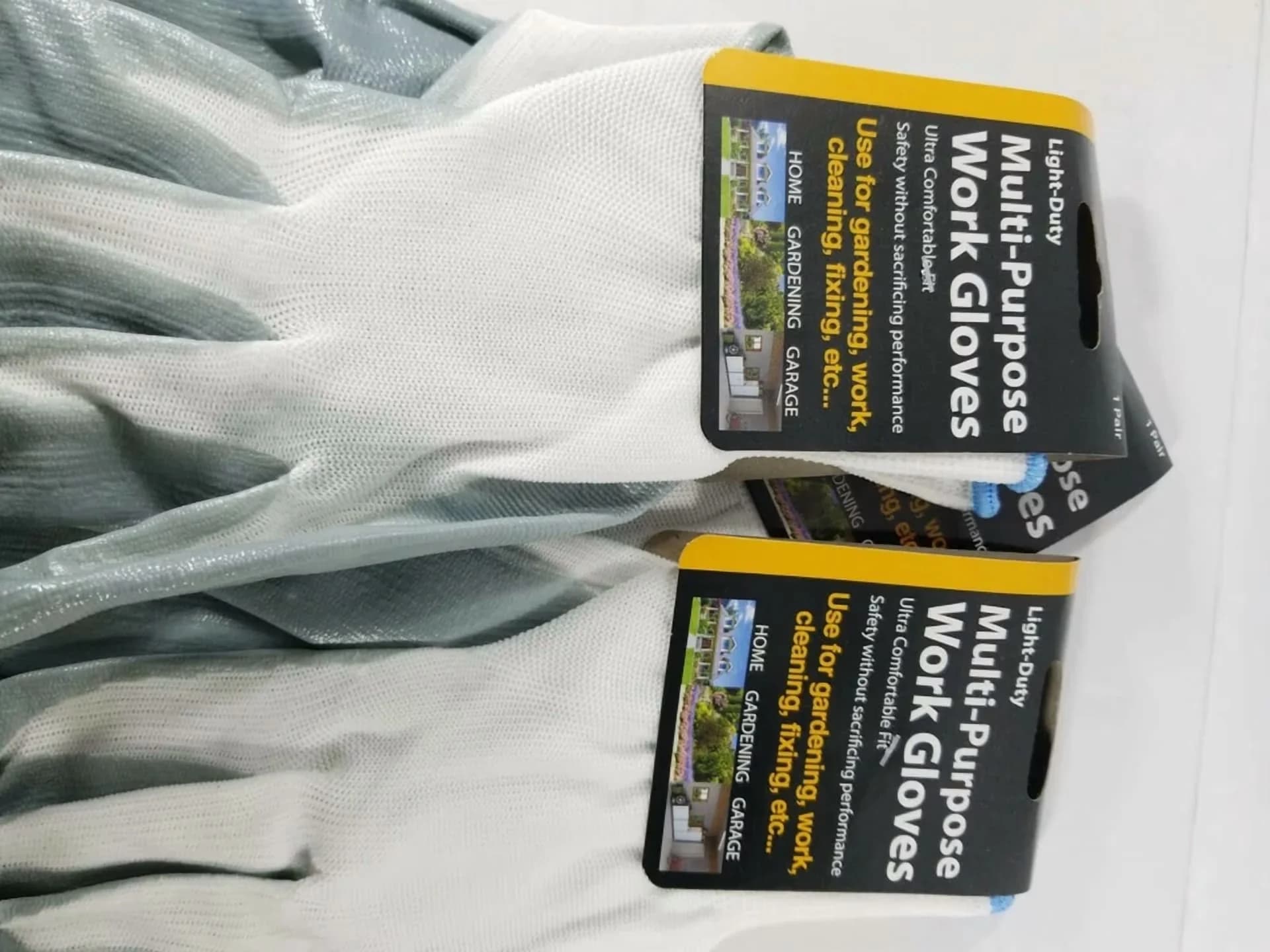 Innovative Protective Equipment with X3 Gloves Light-Duty Multi-Purpose, Work Gloves 3 Pair Garden Gloves - Model 4D2DCE