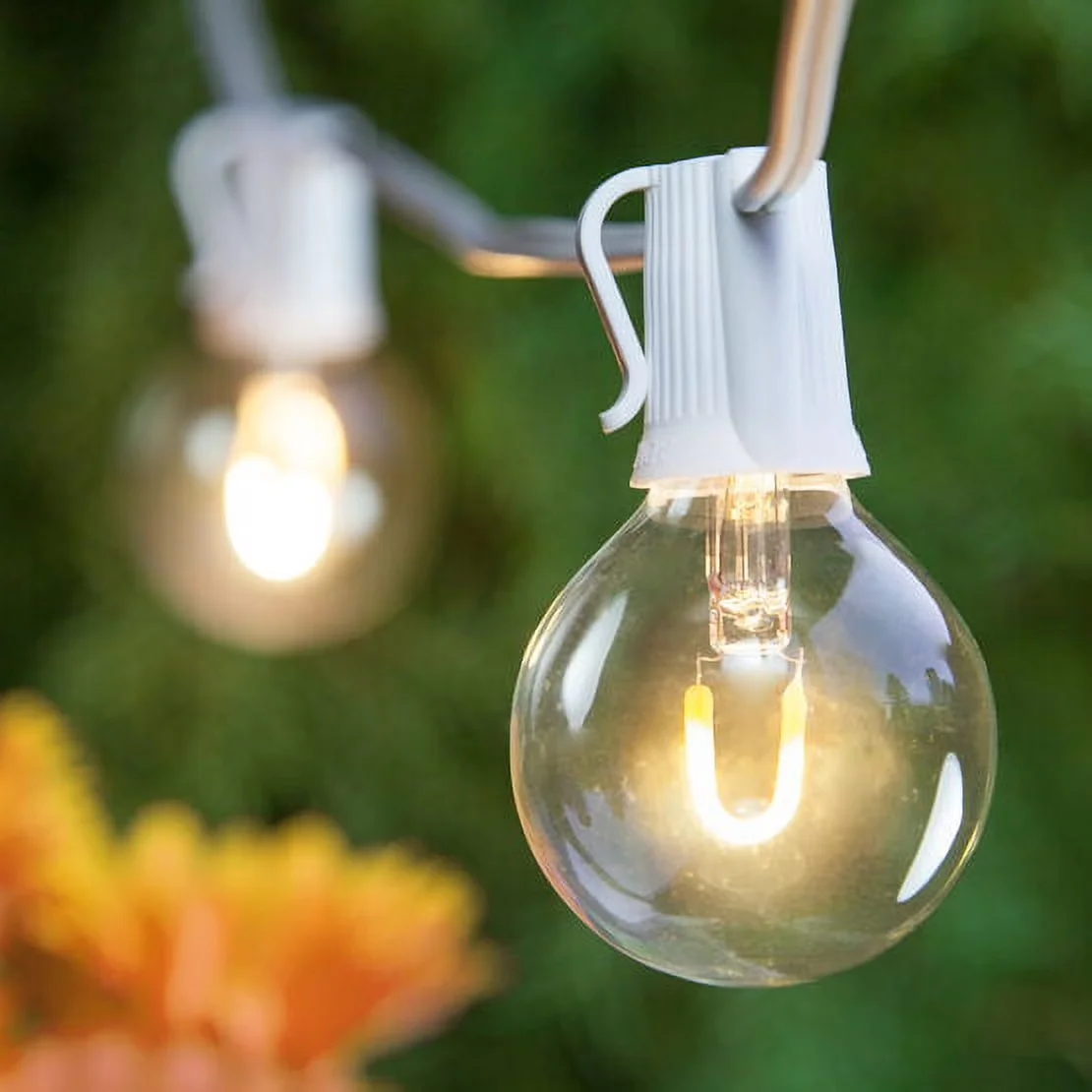 Novelty Light Compact with LED, Energy Efficient, 25 ft White Wire - Clear Model D7E7EC