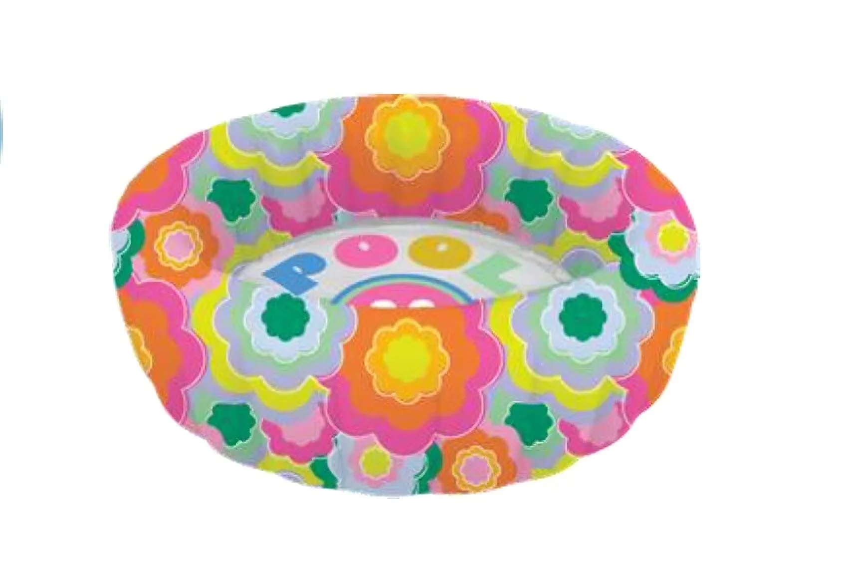 Versatile Inflatable Pool with Flower 59” Round Soft-Sided Swimming - Rustic Charm Model 48FC08
