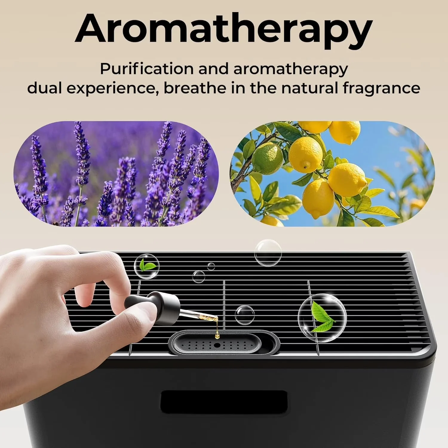 Air Purifier Modern with Filter Change Indicator, Variable Speed - White for Home, Large Model 5FDED8
