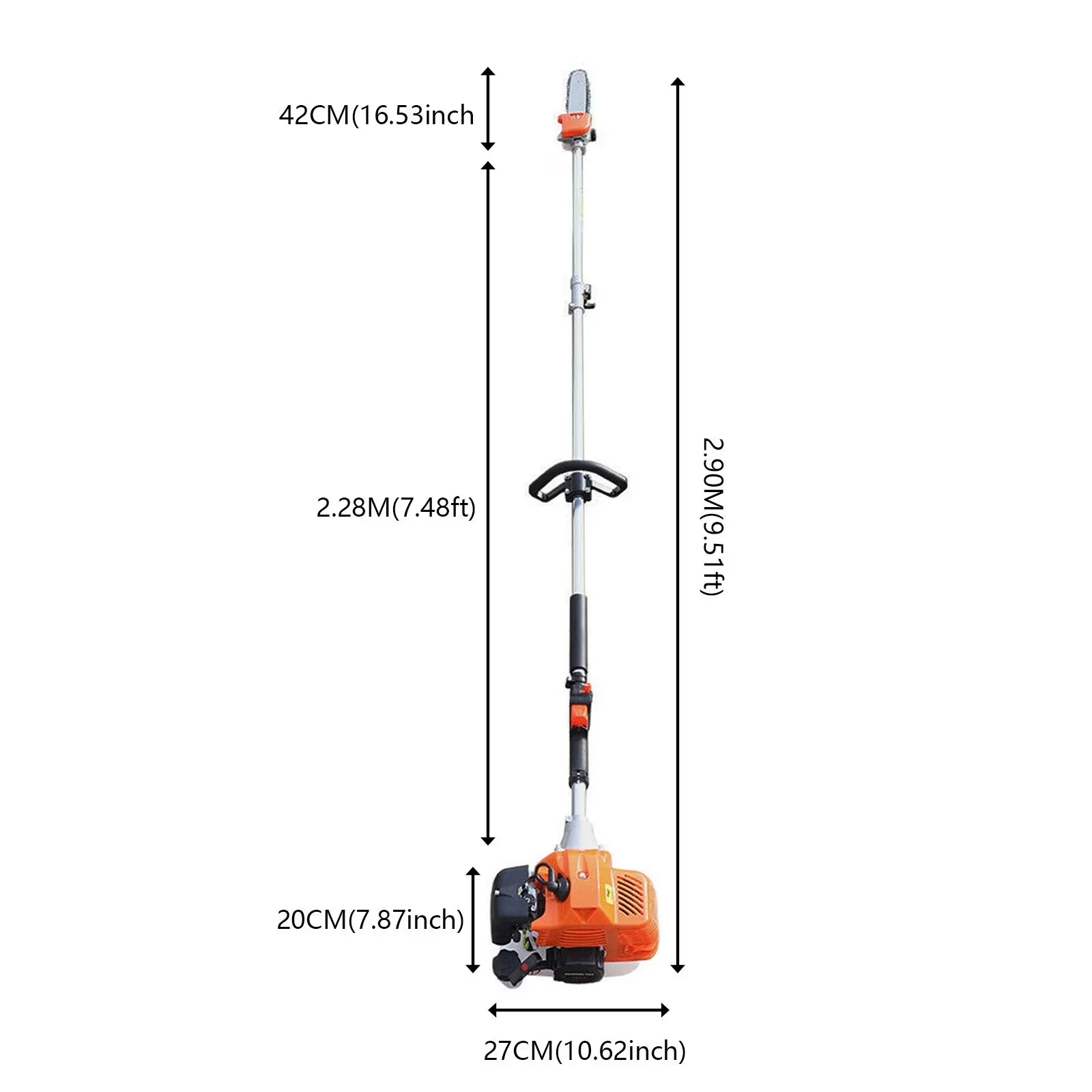 Pole Saw Quality with Two-stroke High Reach Pruner, Tree Pruner &, 7.5ft - Two-Stroke Model E94B60