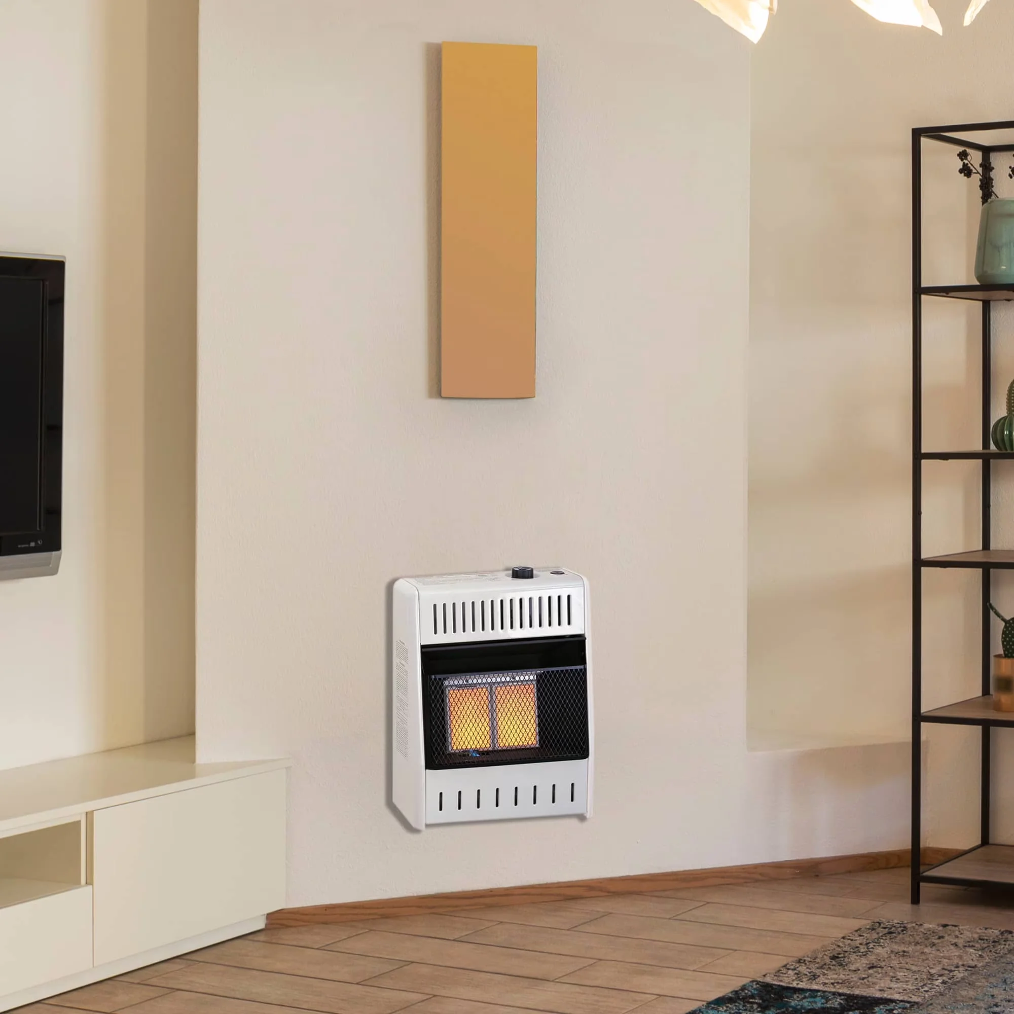 Essential Portable And Electric Space Heater with 10000 BTU, Automatic Shutoff - White Model 5050E9