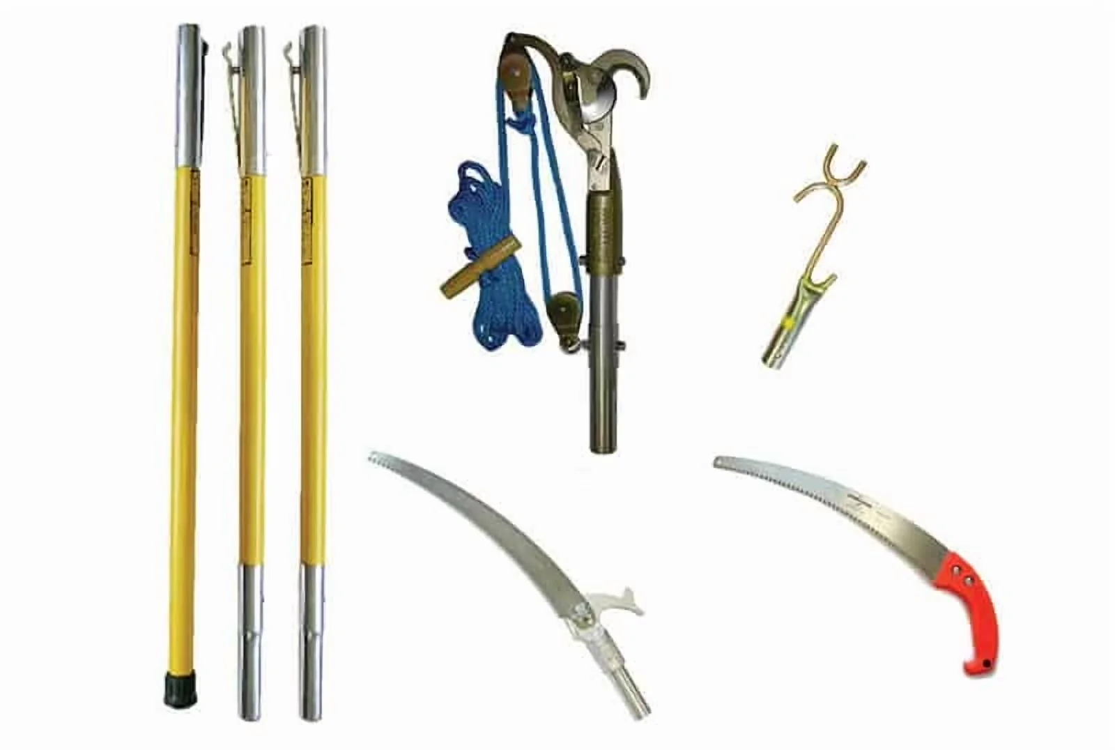 Professional Pole Saw with JE-6PKG-8 JE Kit: Big Mouth Pruner, Poles, Hand - Model E9D9B9